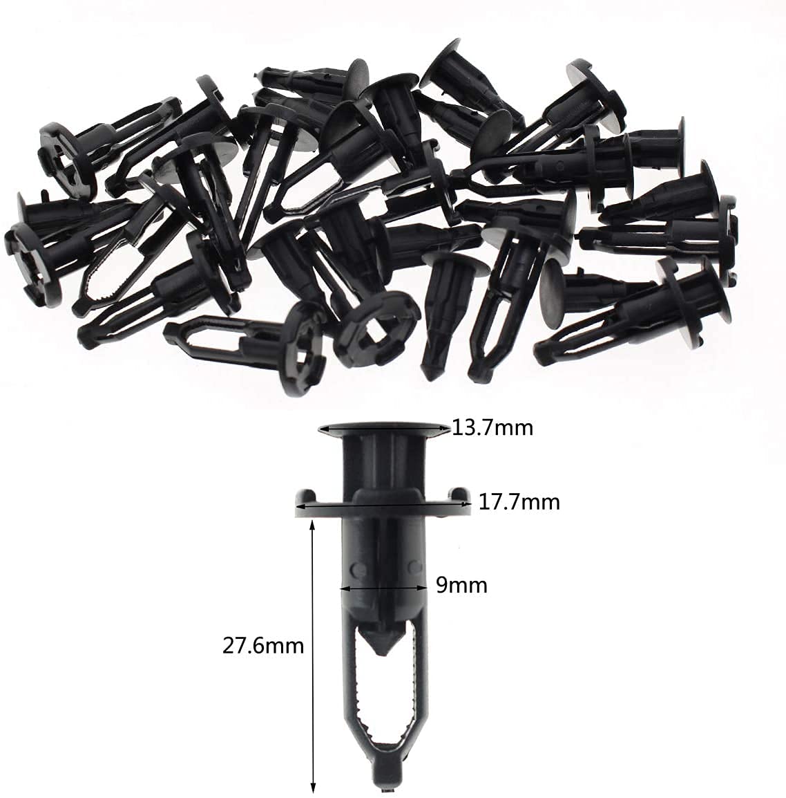 AUTOKAY 16PCS Tailgate Cap Clips for Toyota & Lexus, Plastic, Black, One Size, Fits Tundra, 4Runner, Camry, Avalon, RAV4, F