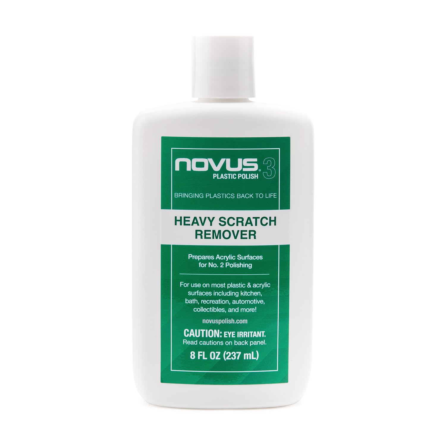 NOVUS Heavy Scratch Remover #3 - 8 Ounce Bottle, Model NPP-3, Effective for Deep Scratches