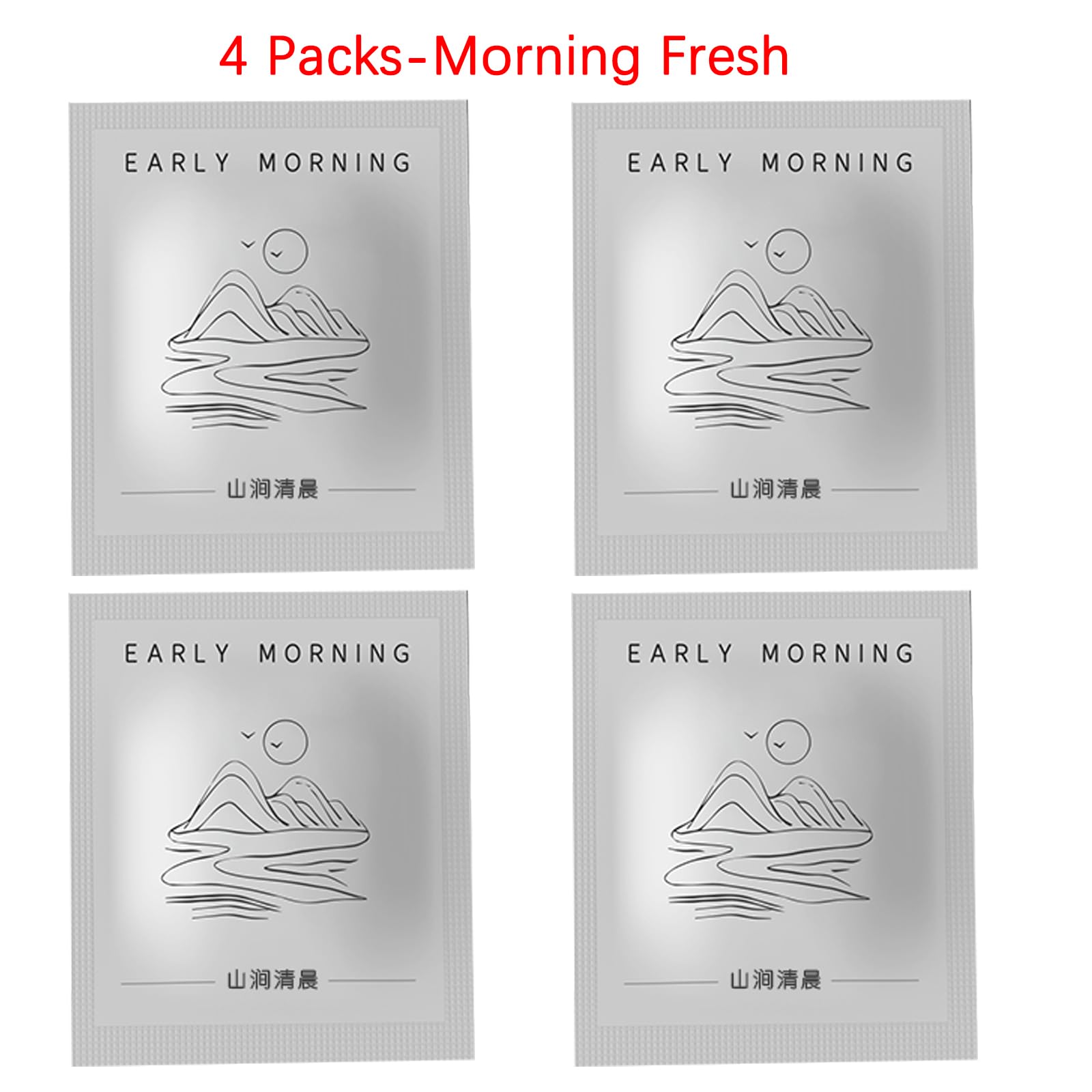Cacacece 4 Packs Morning Fresh Smell Car Air Fresheners Refills Solid Fragrance Replacement Tablets, Long Lasting Car Air Freshe