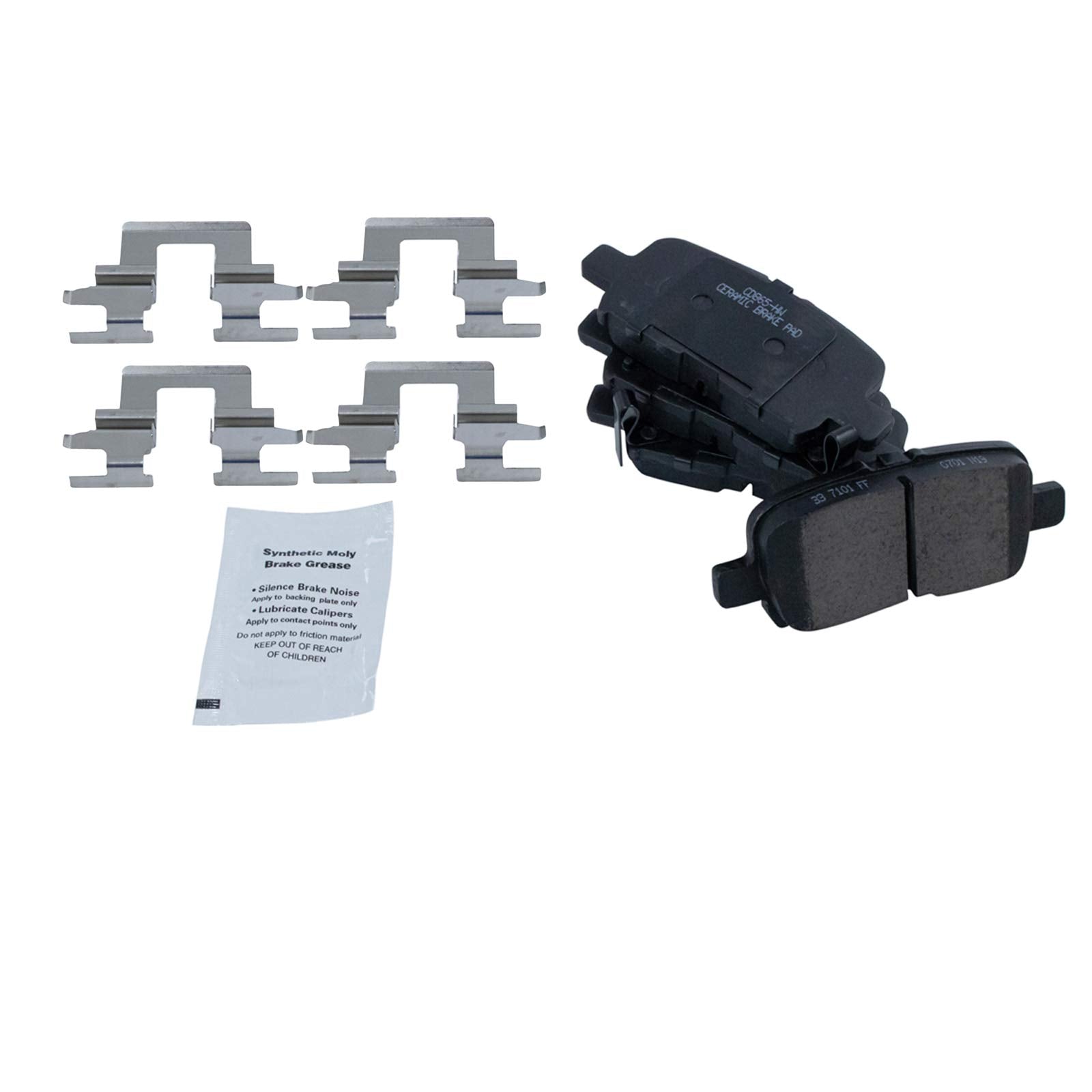 Trq Rear Brake Pad & Rotor Kit Brake Pads Brake Rotor Ceramic Compatible With 2002-2004 Honda Odyssey