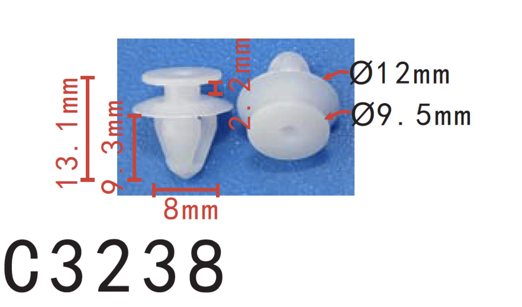 Autobahn88 Retainer Clip For Grille, Compatible With Bmw (Oem: 51467453747) (Pack Of 20)