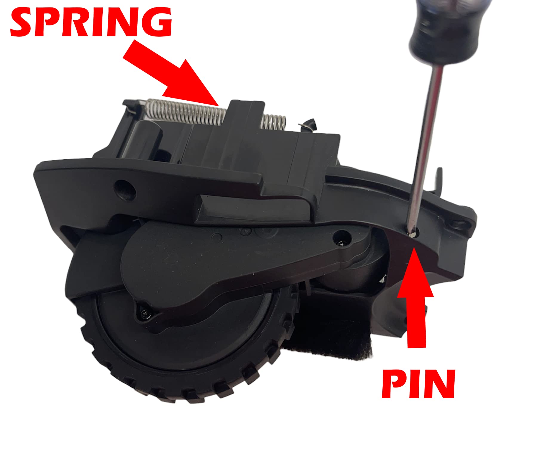 Goodsby Replacement Right Wheel & Motor for Shark IQ Robot Vacuums - No Bracket - Black - Model GFS