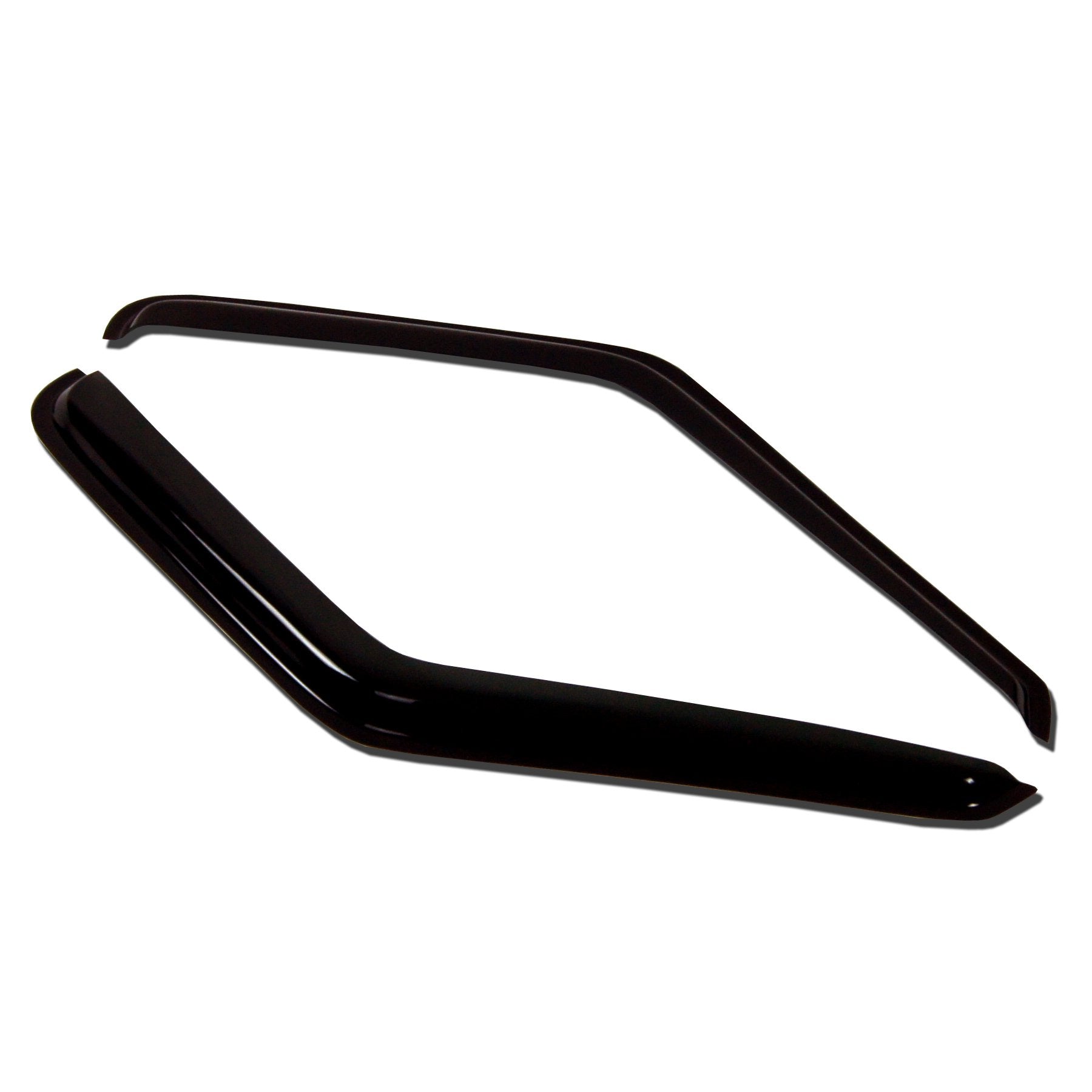 TuningPros WV-067-7 Window Visor Deflector Rain Guard Dark Smoke 2-pc Set