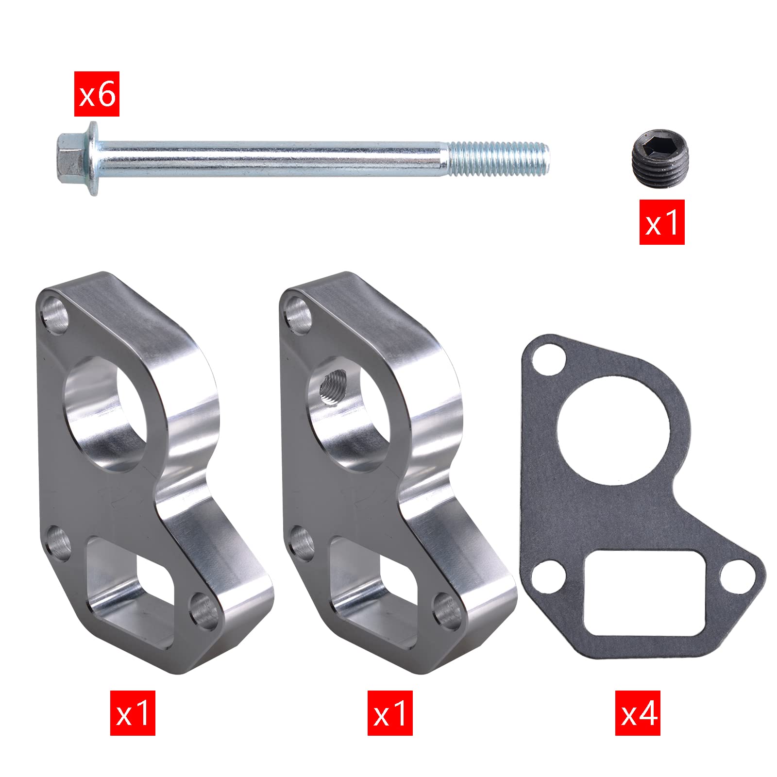 Cnraqr Ls Water Pump Spacers Kit Adapter Swap Kit Compatible With Camaro Lq4 Ls1 5.3L Lsx Lq9 Ls6 L33 Ls2 Engine Series