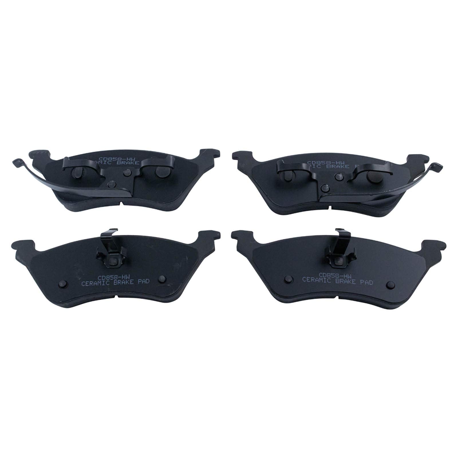 Trq Rear Brake Pad & Rotor Kit Brake Pads Brake Rotor Ceramic Premium G-Coated Compatible With 2001-2007 Chrysler Town & Country