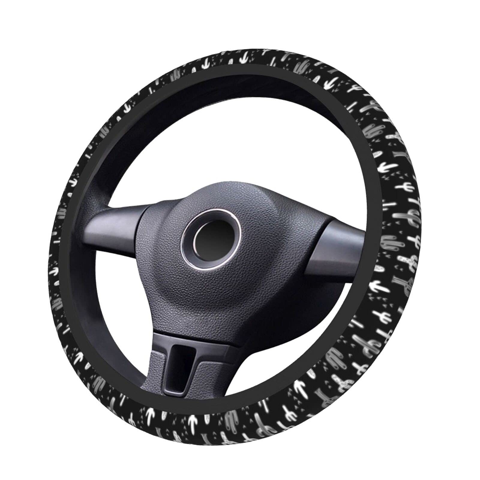 Fun Western Cactus Steering Wheel Covers Non Slip Neoprene Wheel Protector Universal 15 Inch For Car Accessories