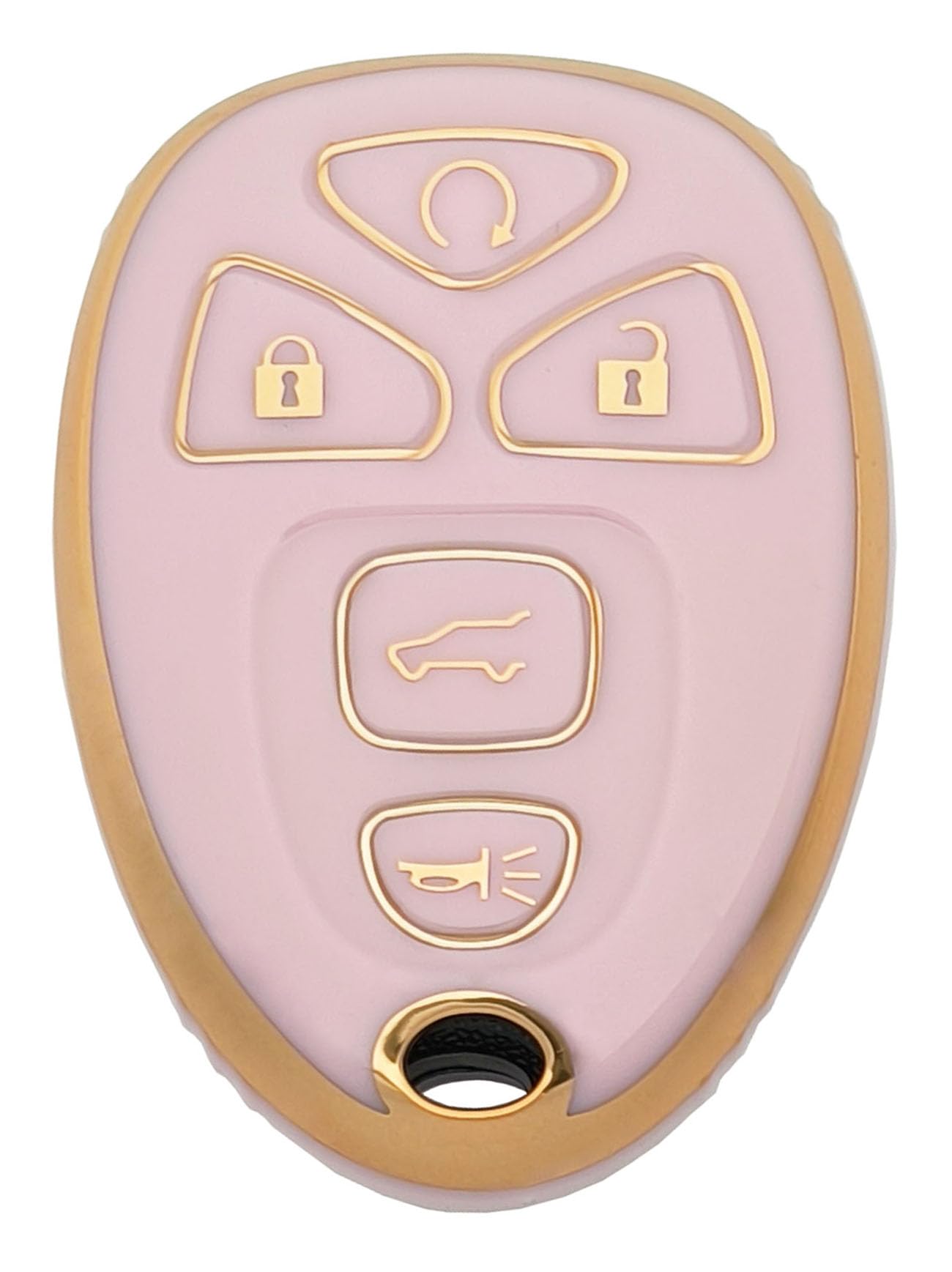 chyoekey Key Fob Cover Case for GMC Vehicles, TPU Material, Pink, Model chyoekey038TPU