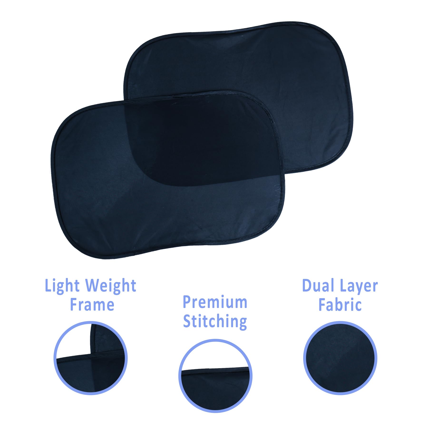 Mindful Design - Car Window Shades For Baby (2 Pack) - 21''X14'' Sun Shade Blocker - Glare Shield And Uv Rays Protection For You