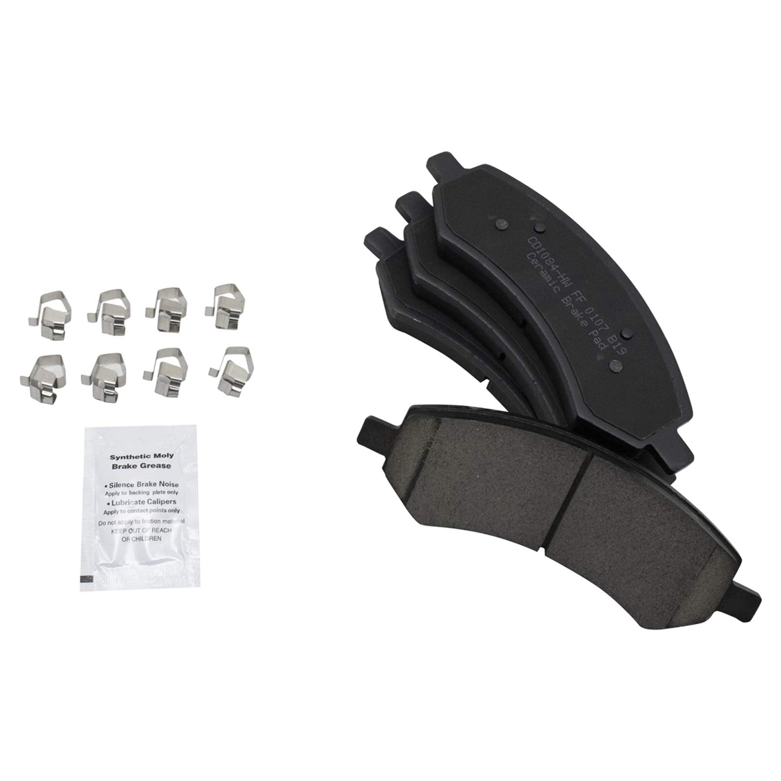 Trq Front Brake Pad & Rotor Kit Brake Pads Brake Rotor Ceramic Compatible With 2007-2009 Chrysler Aspen Dodge Durango 2006-2010