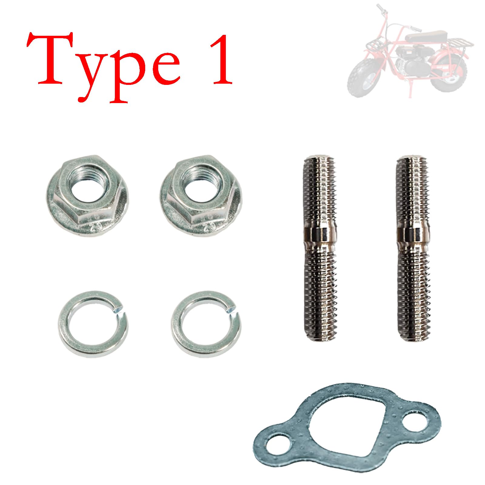 JMCHstore Exhaust Muffler Pipe Mounting Kit for Coleman CT200U, Predator 212, Baja MB200 - Model JM-MF-IK, Muffler Mounting Kit