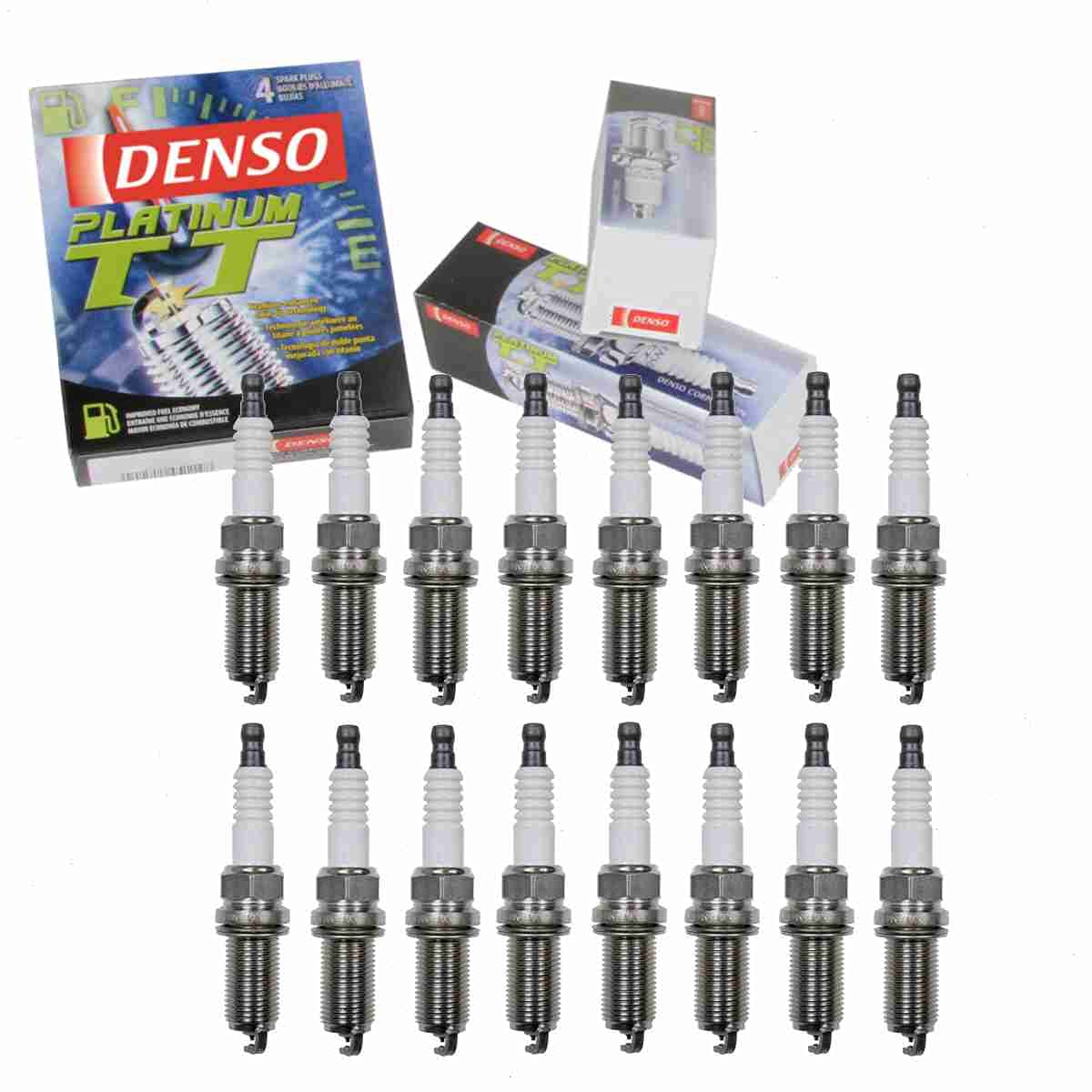 16 pc DENSO Platinum TT Spark Plugs compatible with Ram 1500 5.7L V8 2011-2015