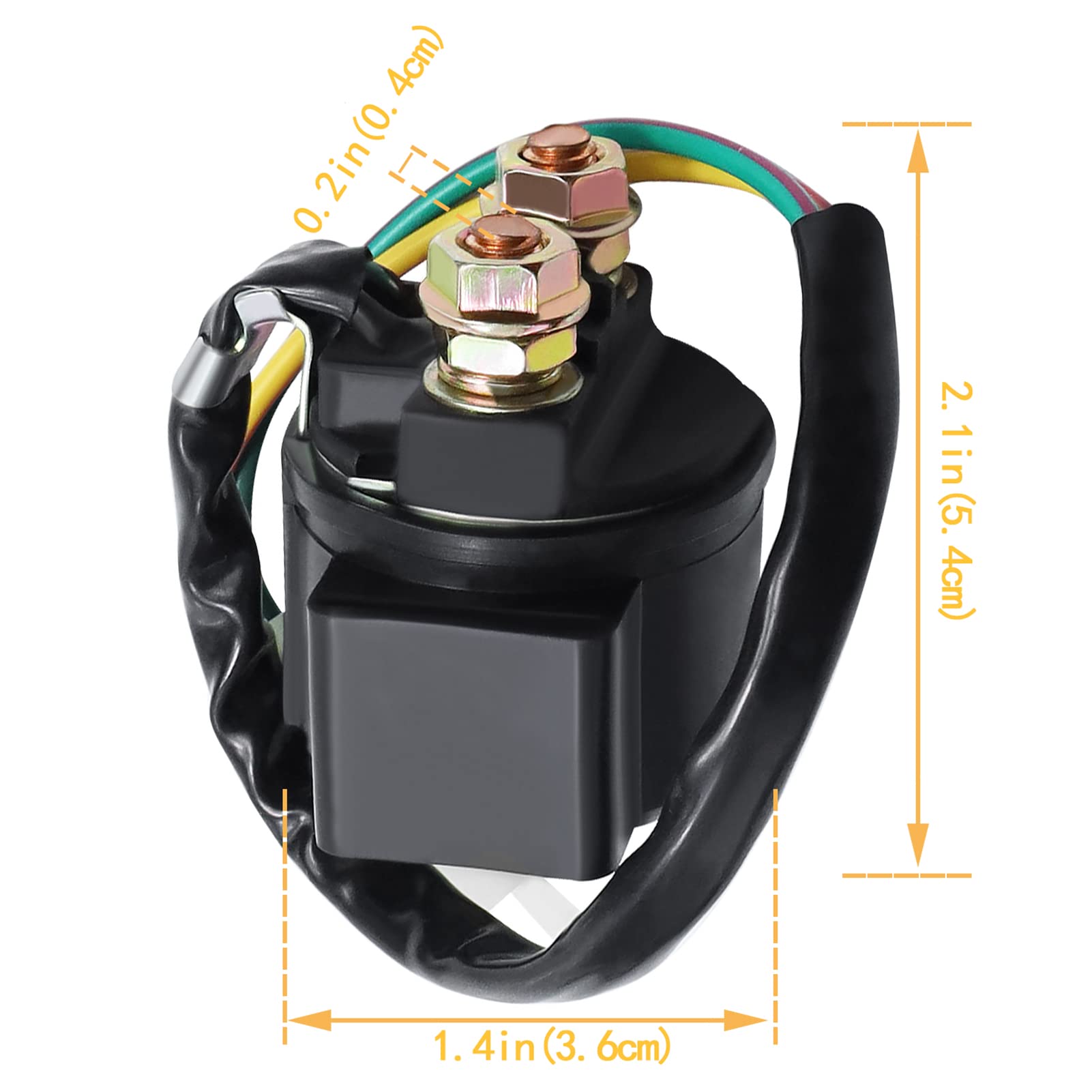 Cyleto Motorcycle Parts Gy6 Starter Solenoid Relay For 4-Stroke Engine 50Cc 150Cc 200Cc 250Cc Atv Dirt Bikes Scooters Go Kart Dn