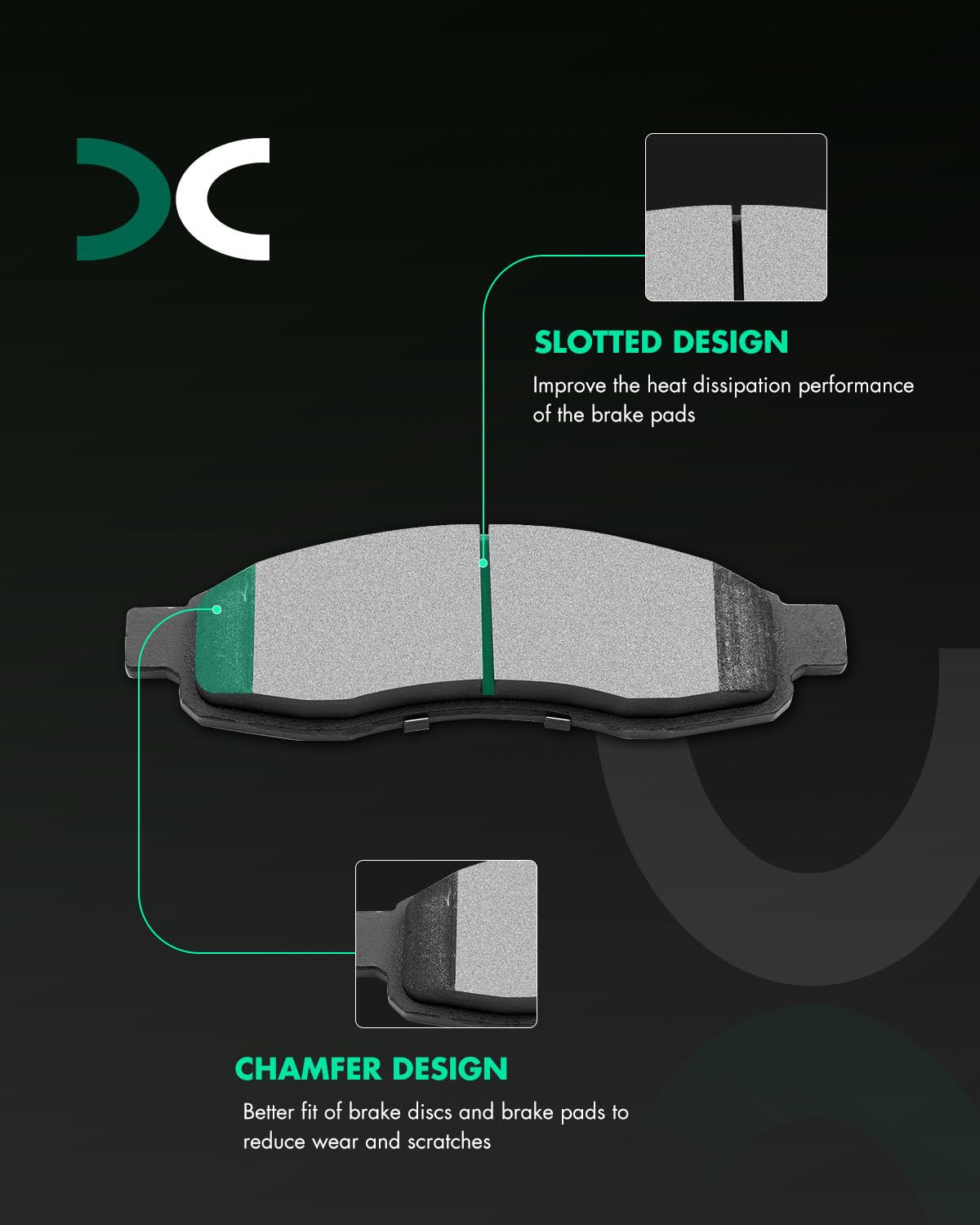 Scitoo D1015 D1041 Front Rear Brake Pads Sets Fit For Nissan Armada 2005-2006,For Nissan Pathfinder Armada 2004