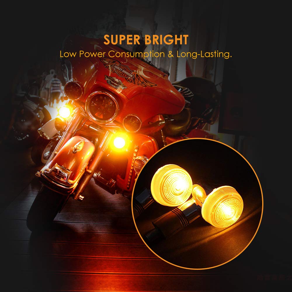 Oxmart Motorcycle Turn Signals 4Pcs Universal Front Rear Turn Signal Lights For Honda Harley Kawasaki Suzuki Yamaha Motorcycle S