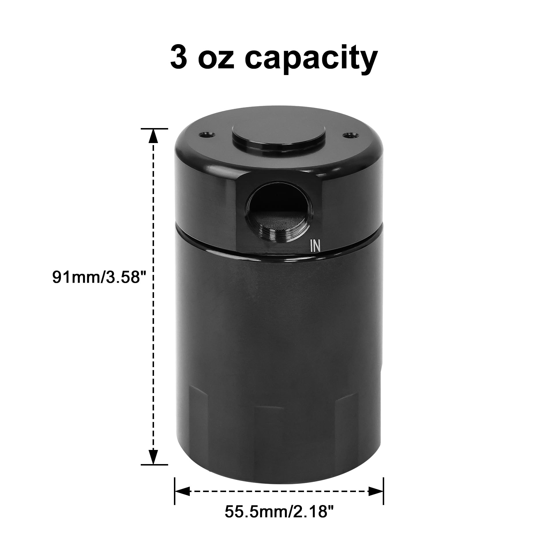 EVIL ENERGY Air Oil Separator Catch Can for 2014-2018 Chevy Silverado/GMC Sierra & 2015-2020 Tahoe/Yukon, 3OZ, Model EV07326