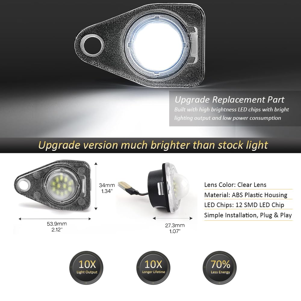 D-Lumina Led License Plate Light Tag Lamp Assembly For 2003-2014 Expedition, 1996-2007 Taurus, Freestar Freestyle Mercury Sable