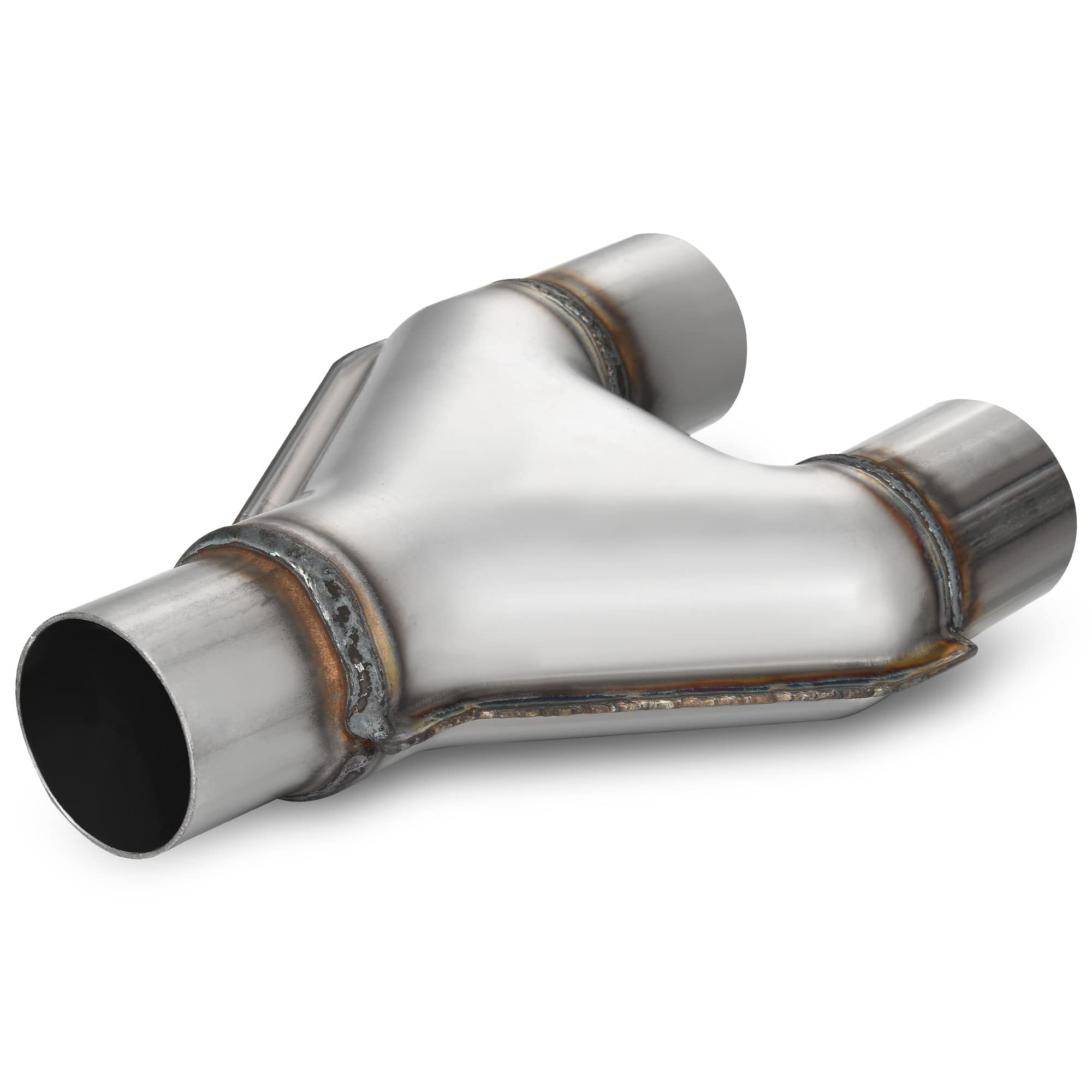 AUTOSAVER88 Stainless Steel 2 Inch Exhaust Y Pipe, 2 Single to 2 Dual Exhaust Adapter Connector, 10 Overall Length, Universal 2 