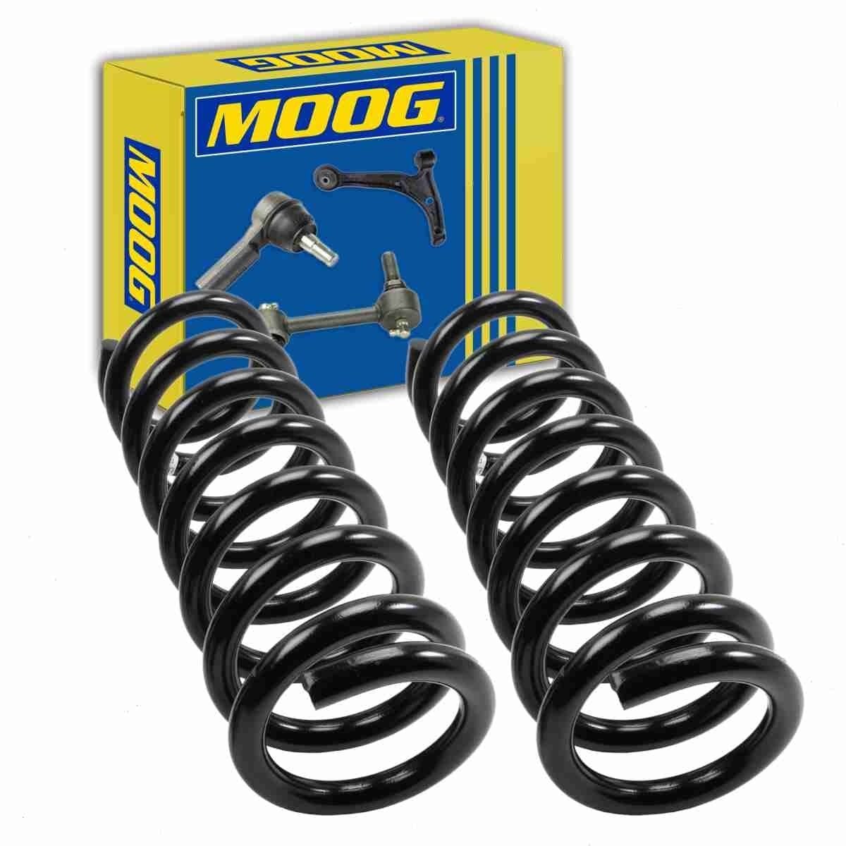 Front Coil Spring Set compatible with Chevrolet Silverado 1500 4.3L 4.8L 5.3L V6 V8 1999-2006