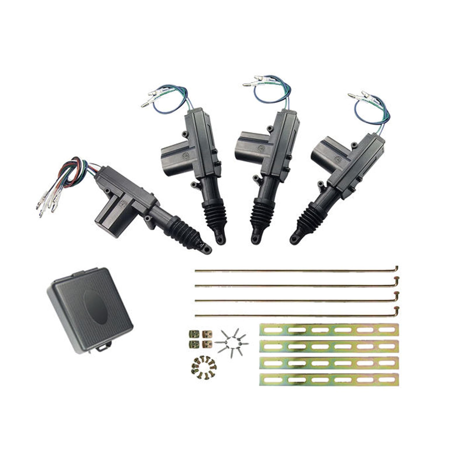 Aiuphing Power Door Lock kit, Universal keyless Entry car kit, Remote Door Lock kit with Trunk Release Button + 4pcs Door Lock A