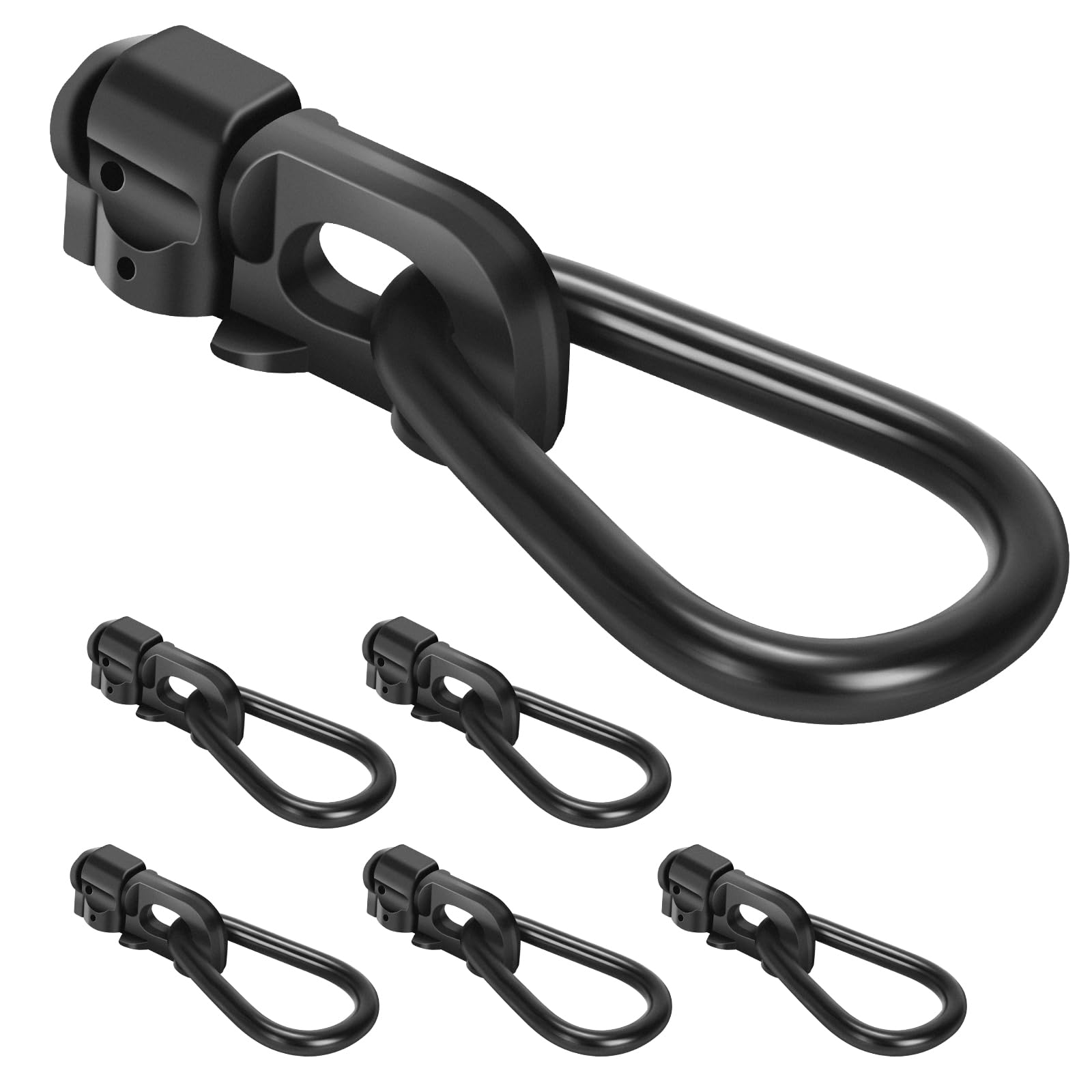 L-Track Double Stud Tie Down Fitting with Pear Link | Used with L Track Rail for Truck Bed,Trailer Cargo Control,Pickup,RV,ATV,B