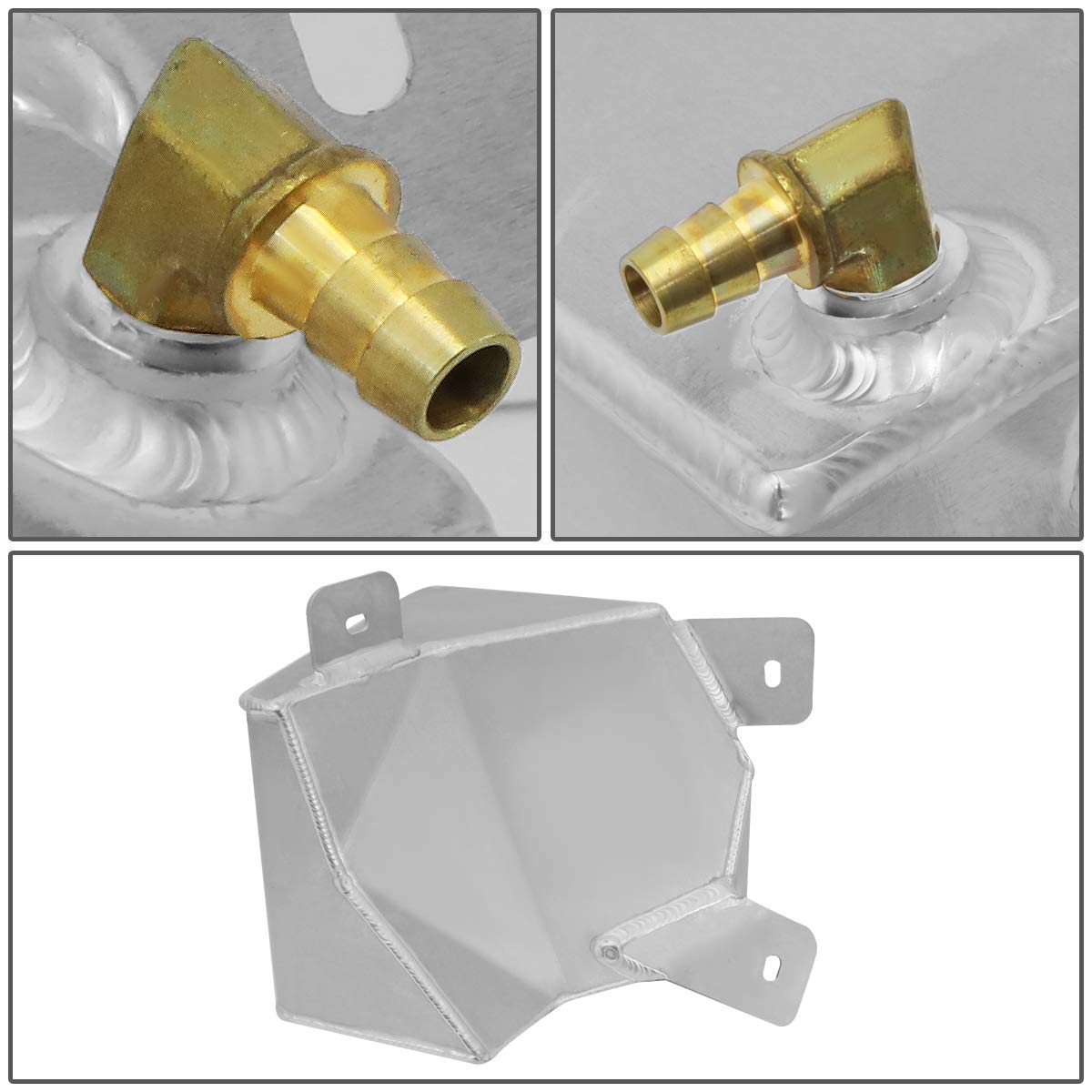 DNA MOTORING Aluminum Coolant Expansion Tank TANK-COL-016 for 82-92 Camaro/Firebird - Metallic Finish