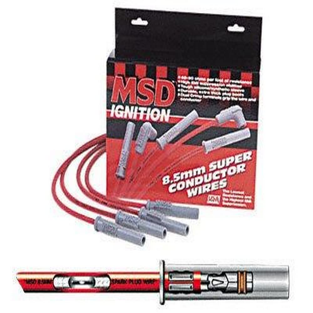 MSD 31353 Black 8.5mm Super Conductor Spark Plug Wire Set