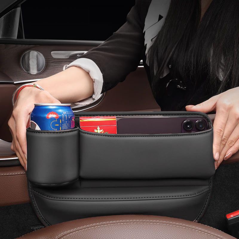 Axutous Car Seat Gap Filler Organizer Cup Holder Universal Fit Car Suv Truck Accessories Car Seat Storage Box Things From Droppi