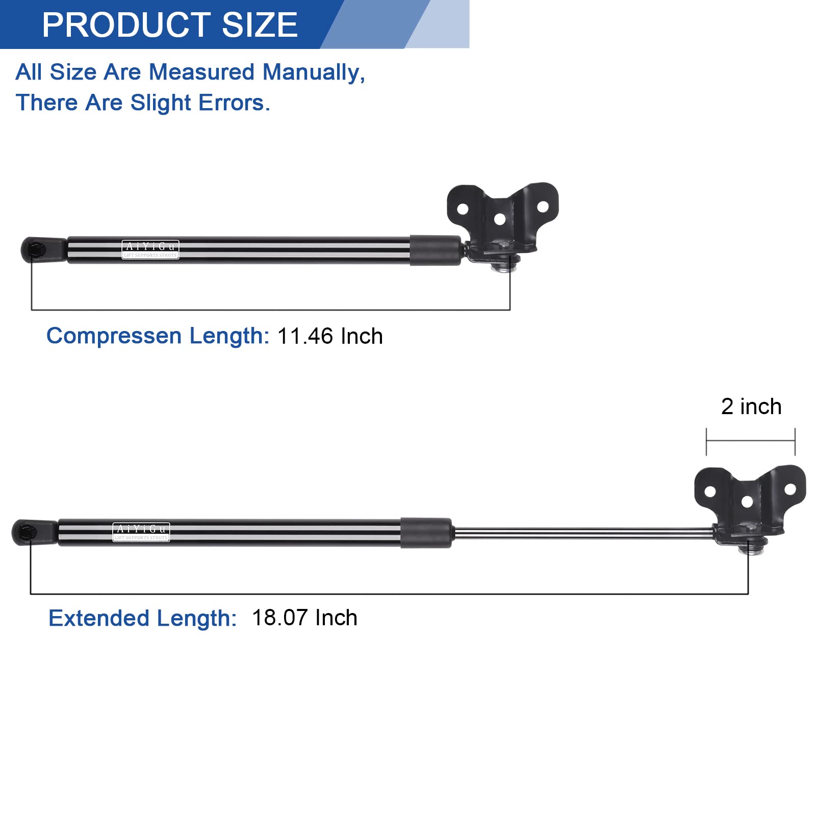AiYiGu Front Hood Struts Shocks Lift Supports Gas Springs 6175 Compatible with Honda Accord 2008 2009 2010 2011 2012, Replacemen
