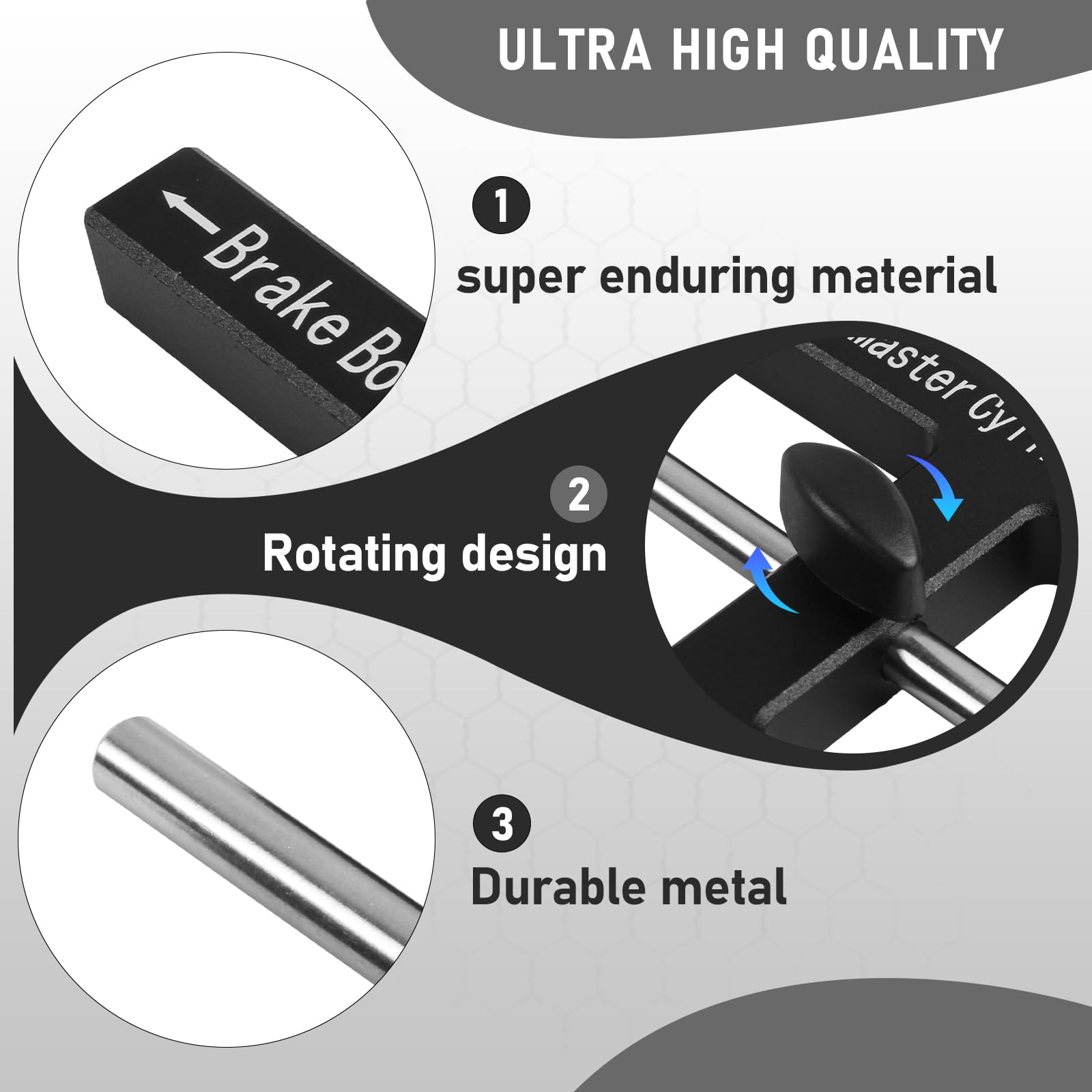 TOSICAM Brake Adjustment Tool - N48 Magnetic CNC Aluminum, Adjustable Brake Booster Rod for Optimal Braking Distance
