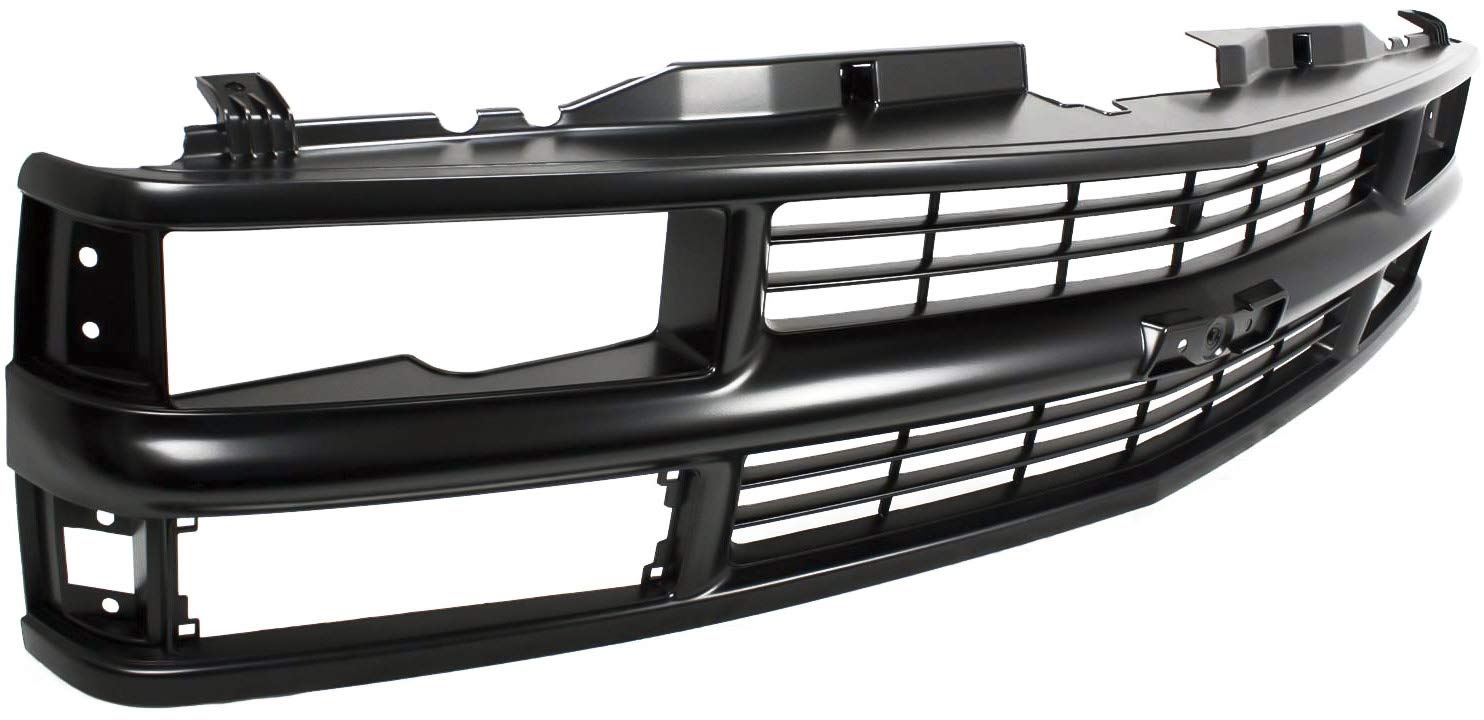 Garage-Pro Grille Assembly Compatible with Chevrolet Blazer 1994, Chevrolet C1500 1994-1999, Painted Black, Plastic