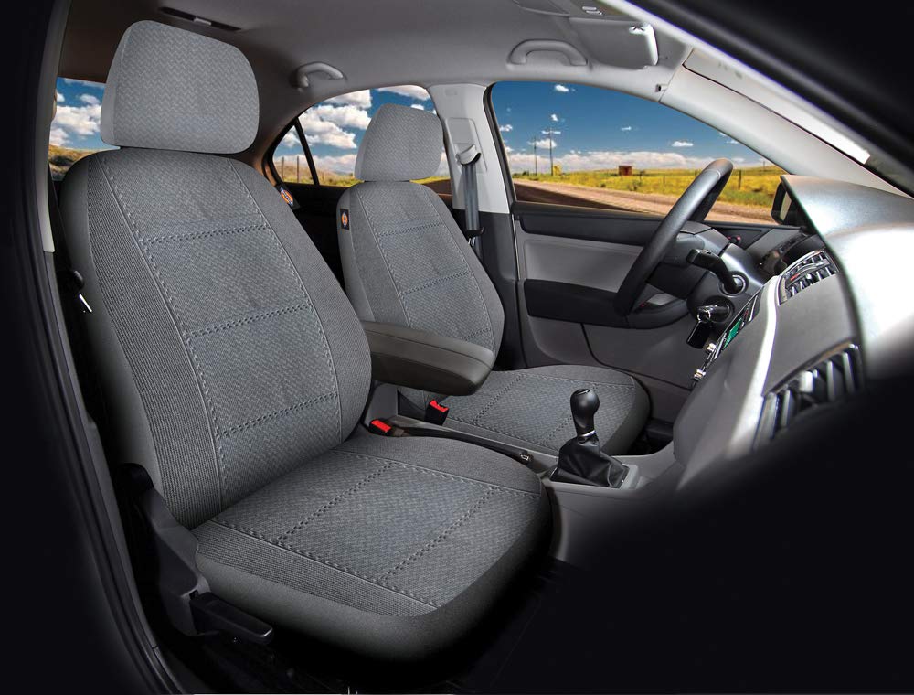 DICKIES 40319 Gray, 2-Piece Seat Cover with Matching Headrest Covers