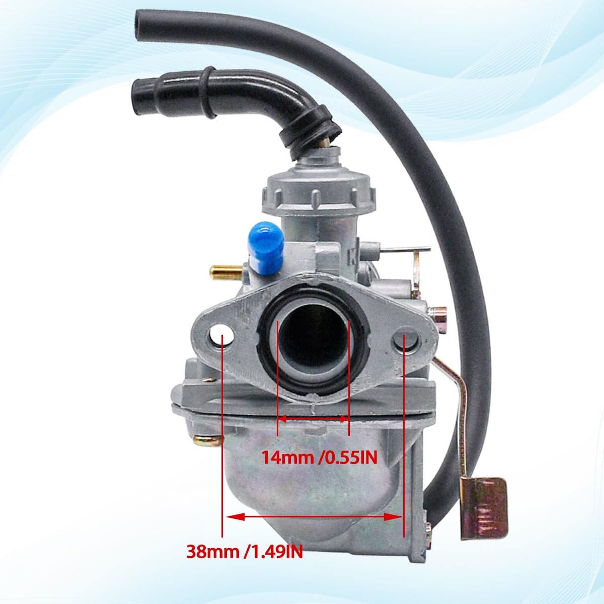 JDLLONG Carburetor for Honda NC50 Express 38mm ED-1CB71 with Air Filter & Fuel Tank Cock Switch Petcock