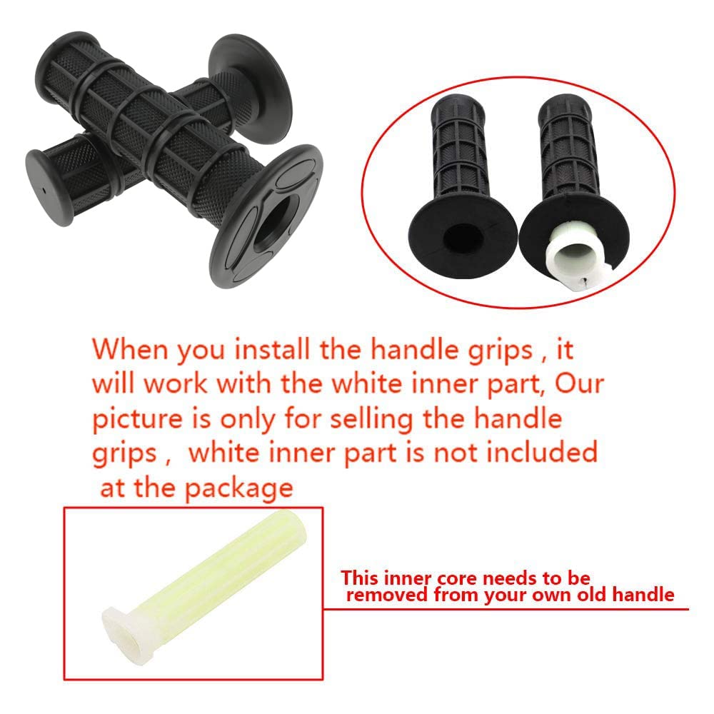 Flypig Universal 7/8'' Motorcycle Handlebar Grips Bike Grips Non Slip Rubber Hand Grips For Honda Yamaha Suzuki Kawasaki Klx Crf