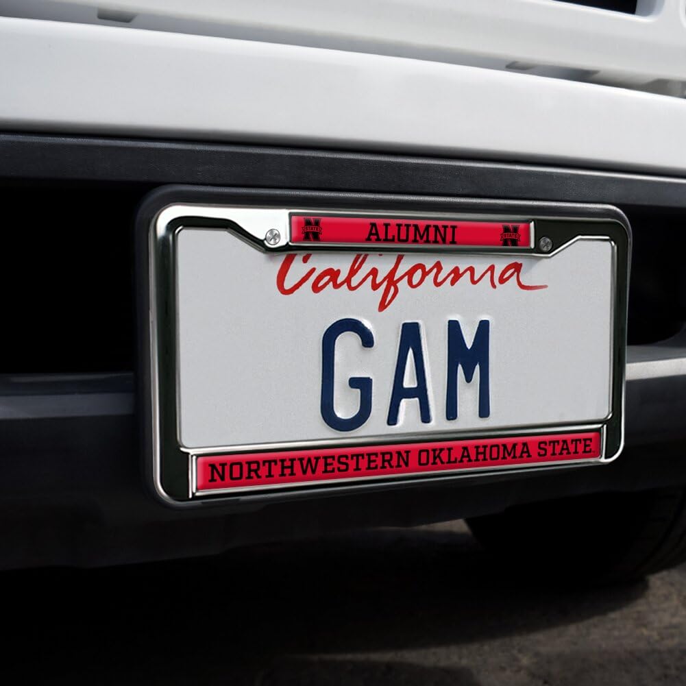 Northwestern Oklahoma State University Alumni Full Size Standard License Plate Metal Frame