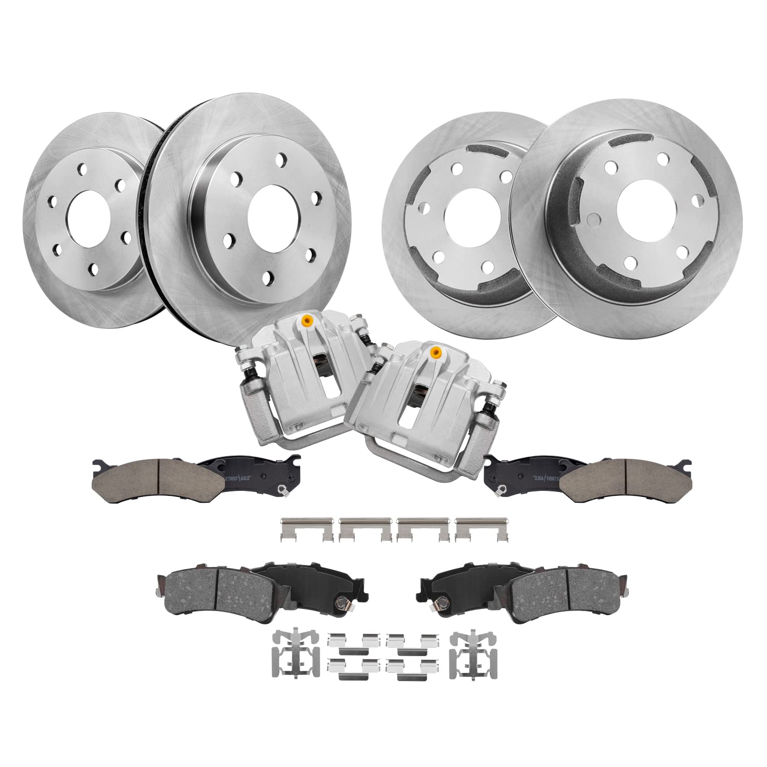 Detroit Axle - Brake Kit for 2003-2006 Chevy GMC Silverado Sierra 1500 Disc Brake Rotors Ceramic Brakes Pads Rear Brake Calipers