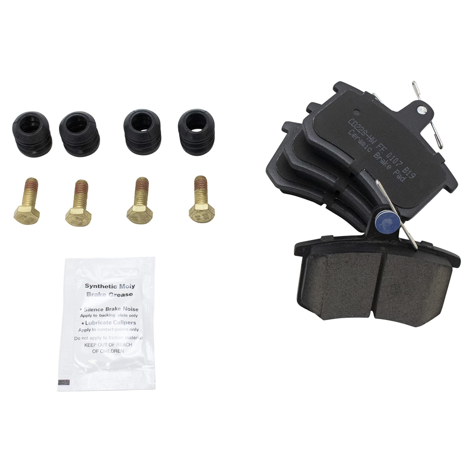 TRQ Rear Brake Pad & Rotor Kit Brake Pads Brake Rotor Ceramic Compatible with 1996-1997 Audi A4