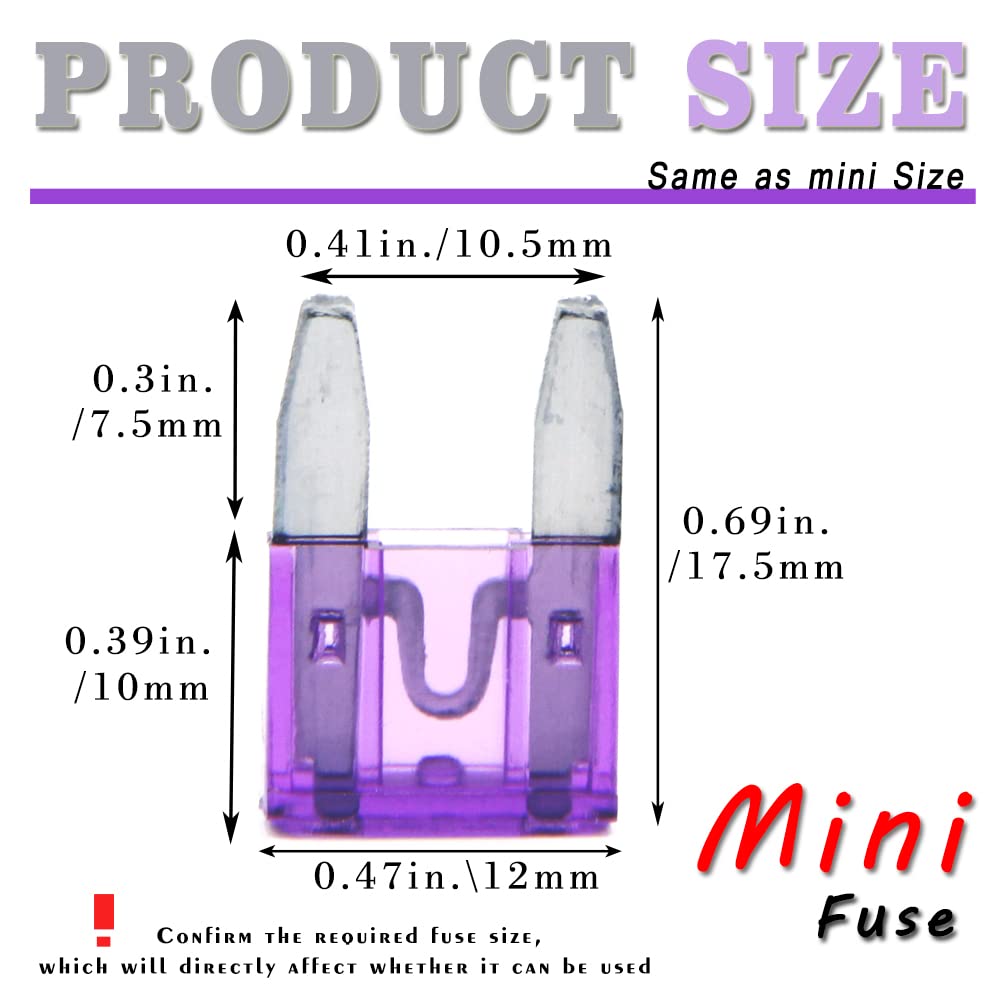 Fymusing 20 Pcs 35A Mini Blade Fuse, Automotive Fuse For Car Truck