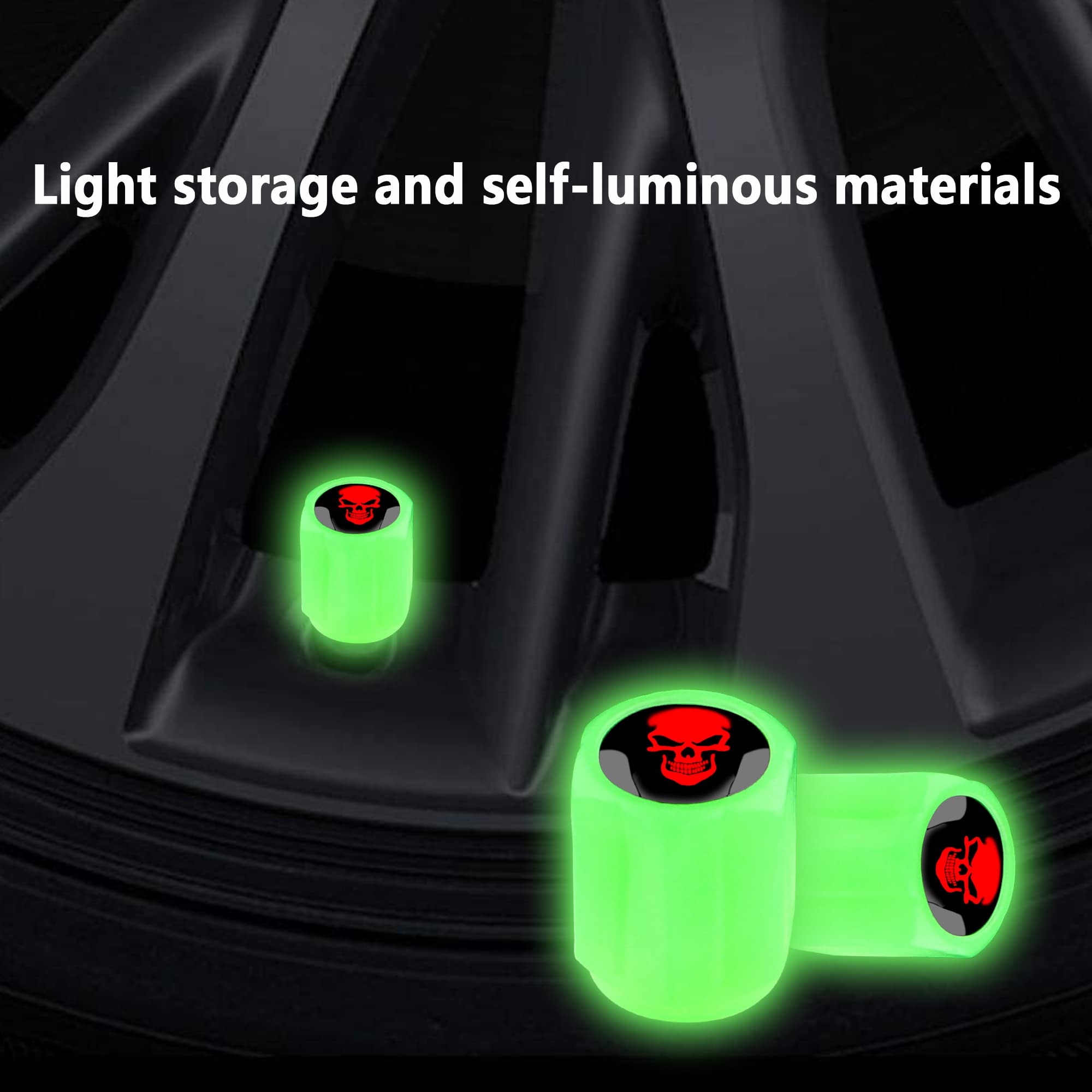 16Pcs Fluorescent Tire Valve Stem Caps,Luminous Auto Wheel Air Valve Cap,Universal Decoration Accessories For Car/Suv/Bicycle/Tr