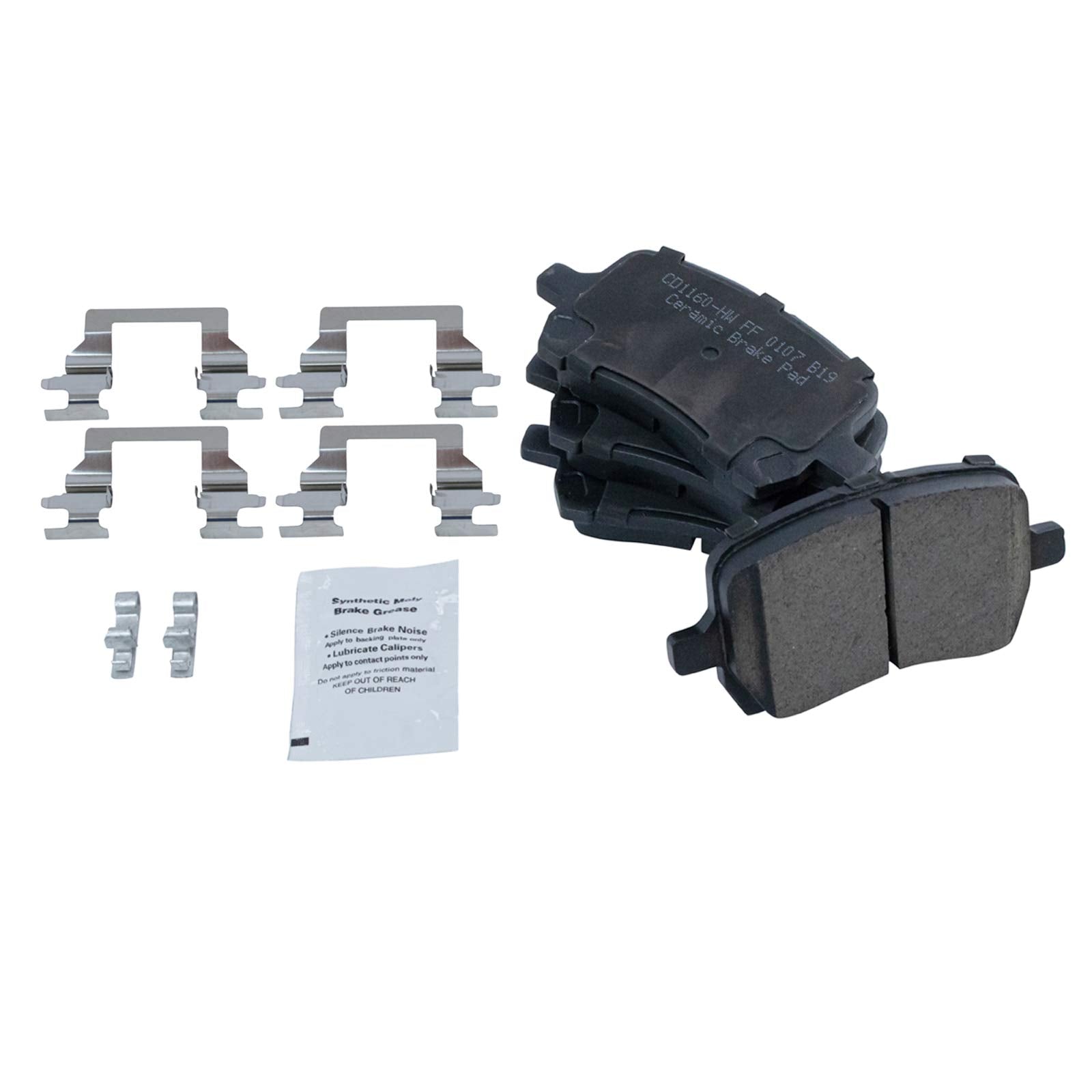 Trq Premium Ceramic Brake Pad & Rotor Front & Rear Kit For Chevy Pontiac