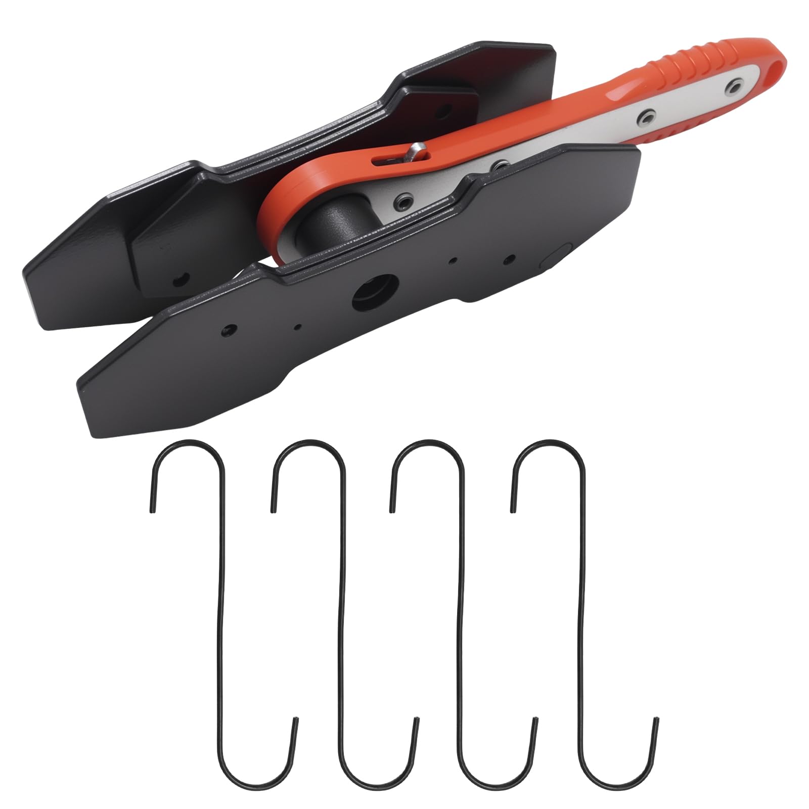 ZUDKSUY Brake Caliper Compression Tool 4-in-1 Piston Compressor with Extra Plates and Hanger Hooks for Disc Brake Maintenance (R