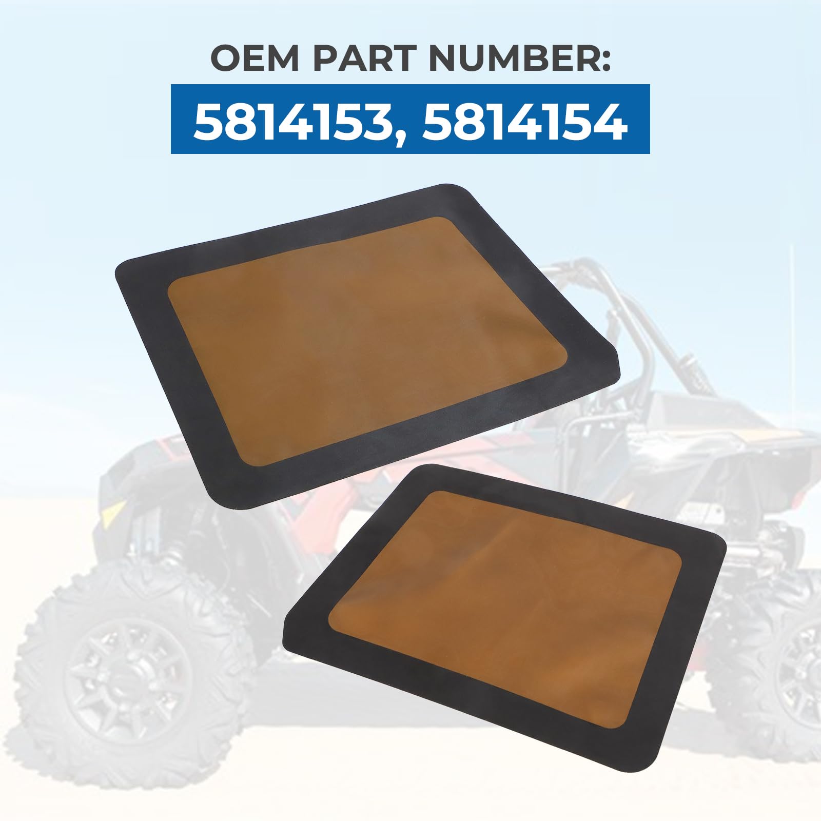 WIKIBB Air Vent Cover for Polaris Ranger 1000 900 Crew XP,2 PCS Frog Skin Mesh Sticks Air Flow Vent Grille Protection Anti-Block