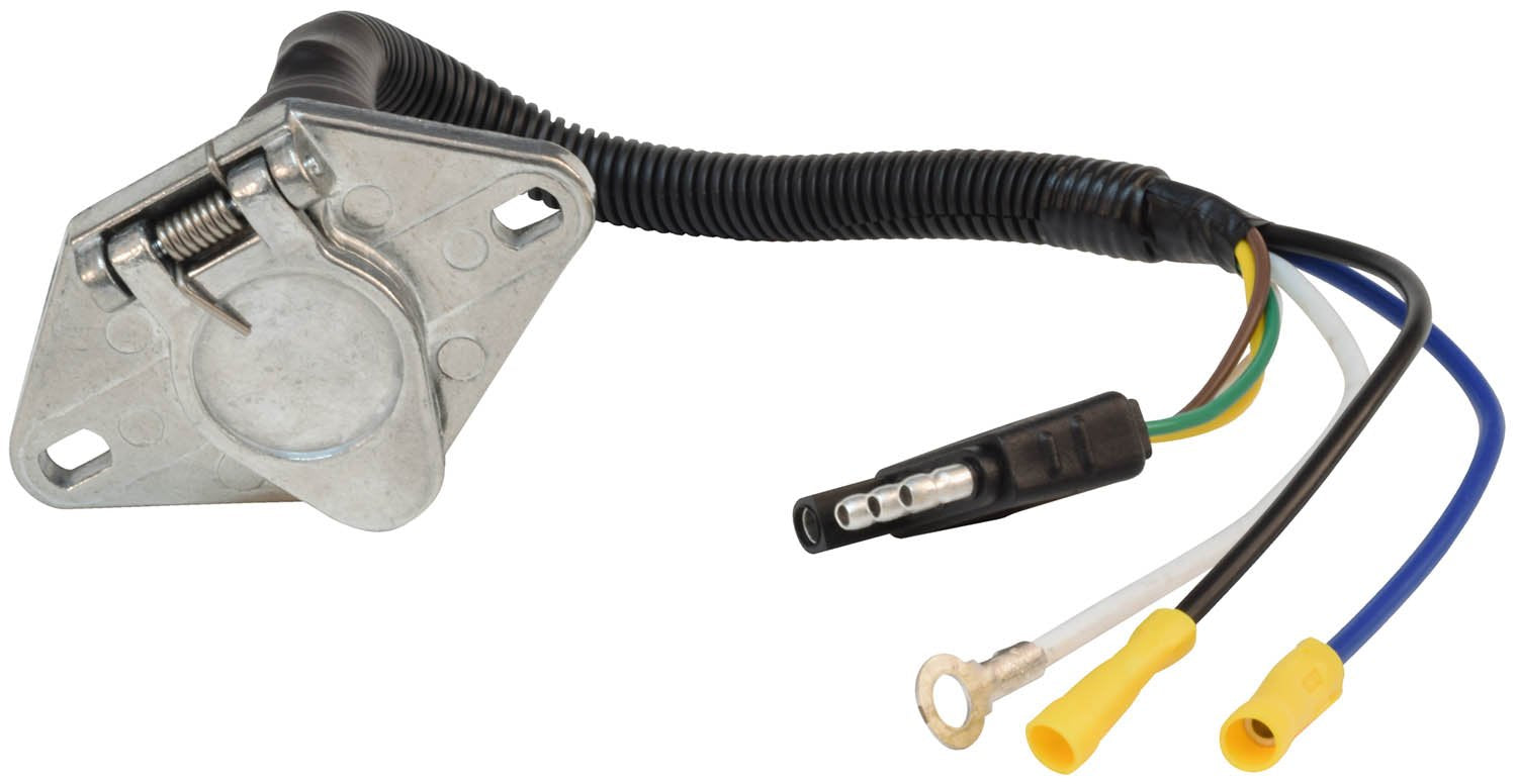 Valterra A10-6034Vp 12'' Long 6 Way To 4 Way Pre-Wired Harness (Retail Packaging), Black