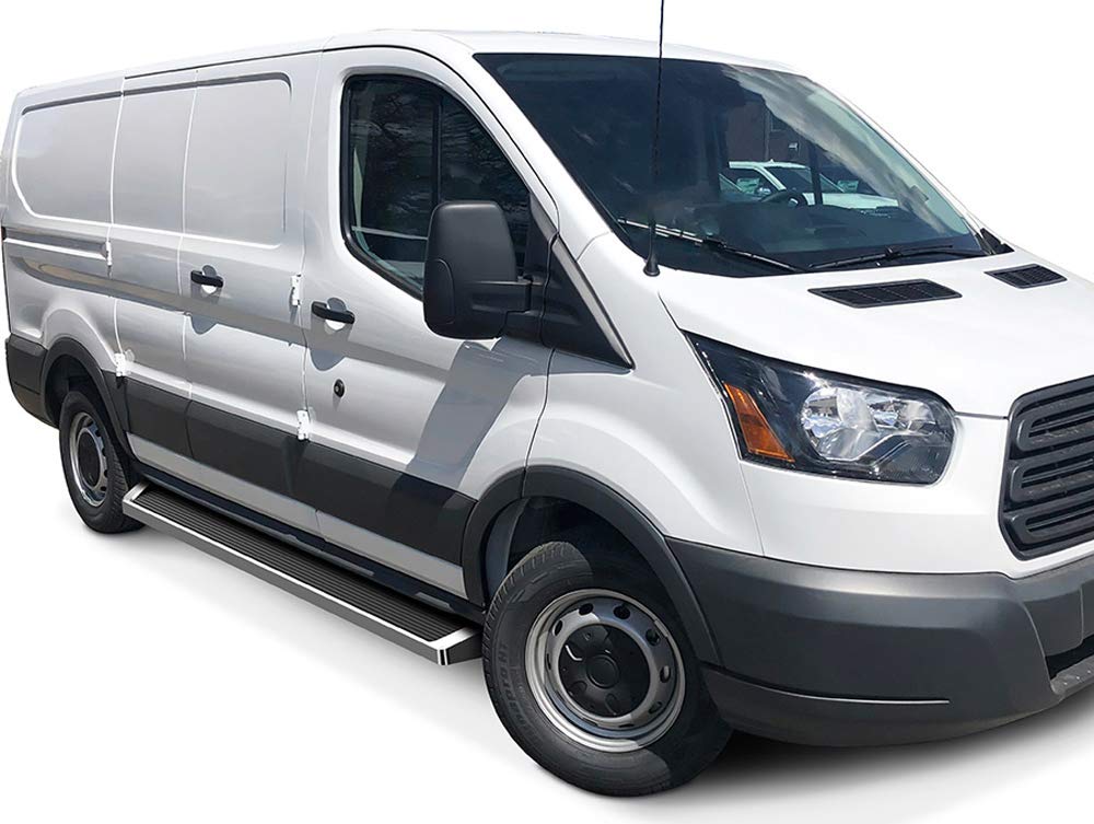 APS Running Boards 6 inches Silver Compatible with Ford Transit 2015-2025 Full Size Van 3-Door (Exclude 2022-2025 E-Transit) (Ne