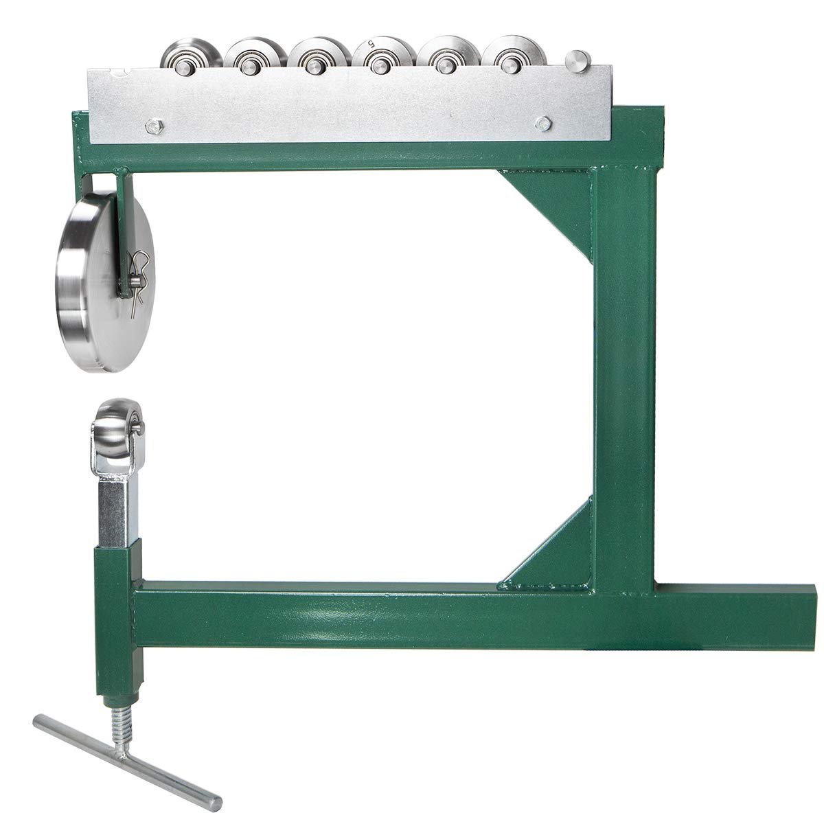 Stark USA Fabrication Workbench - Sturdy Green Steel English Wheel, Model 61088 for Motorcycle & Automotive Panel Crafting