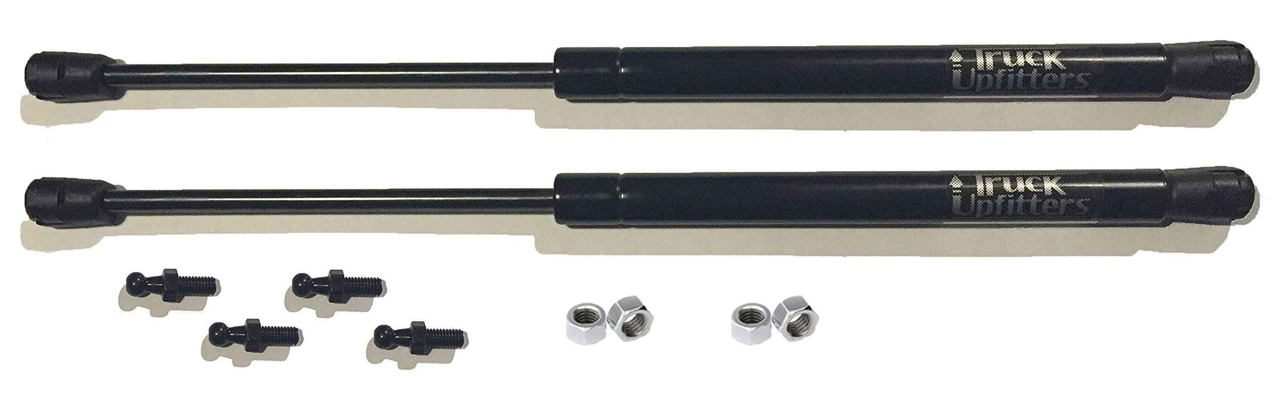 Truck Upfitters 2 pcs Gas Struts 16 Inch | 28 lbs Hood Struts Lift Support | Compatible with are, Snugtop, ATC, Leer Camper Shel