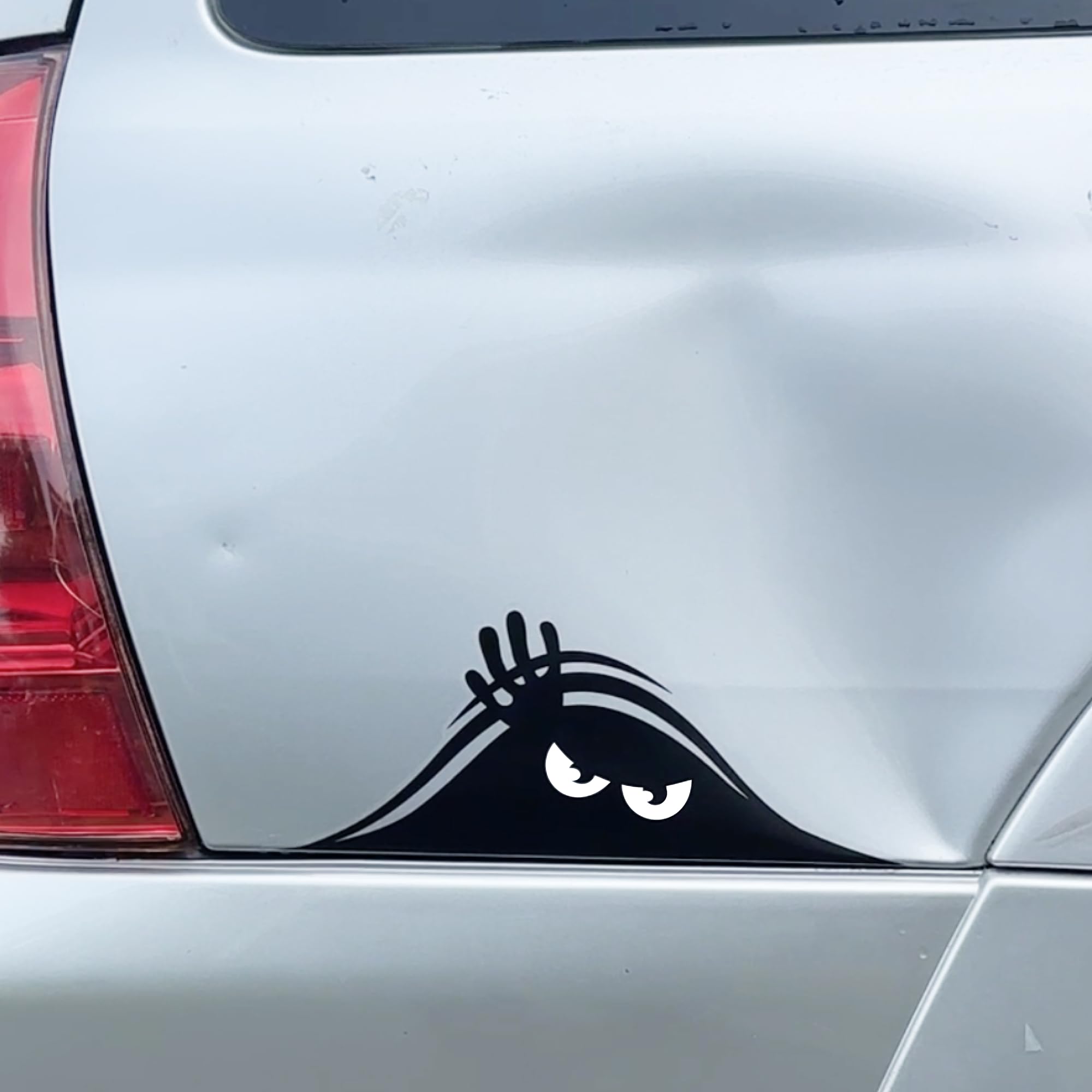 Stickios Car Decal - Peeking Monster Bumper Sticker for Cars, Trucks, Golf Carts, Vehicle Windows, Dents & Scratches - Large Vin