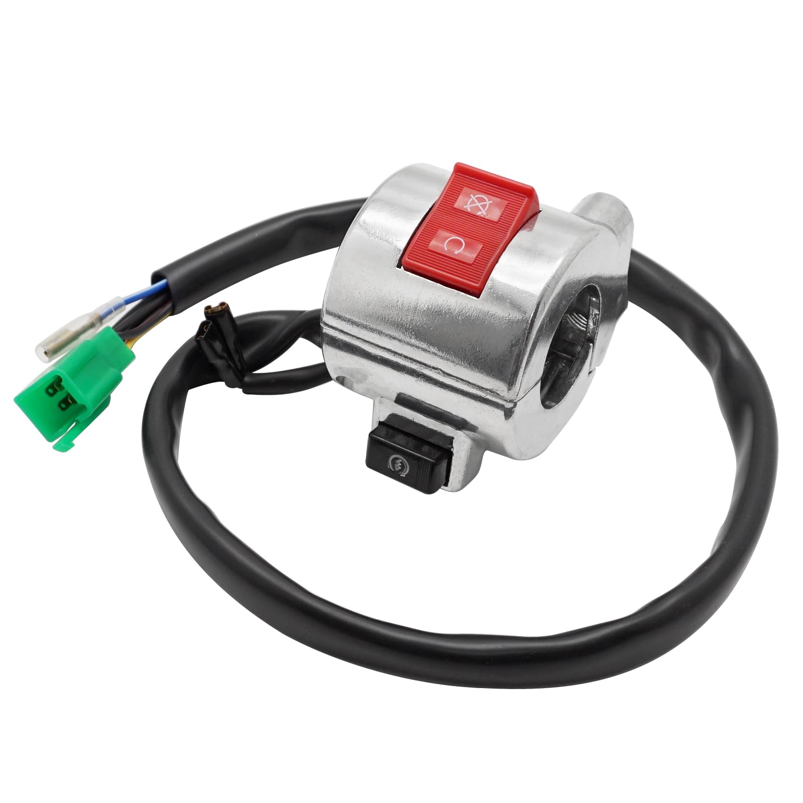 JAVIK Right Start Stop Kill Control Switch 35013-MCL-020 Compatible with Honda Shadow Spirit 750 VT750DC Silver