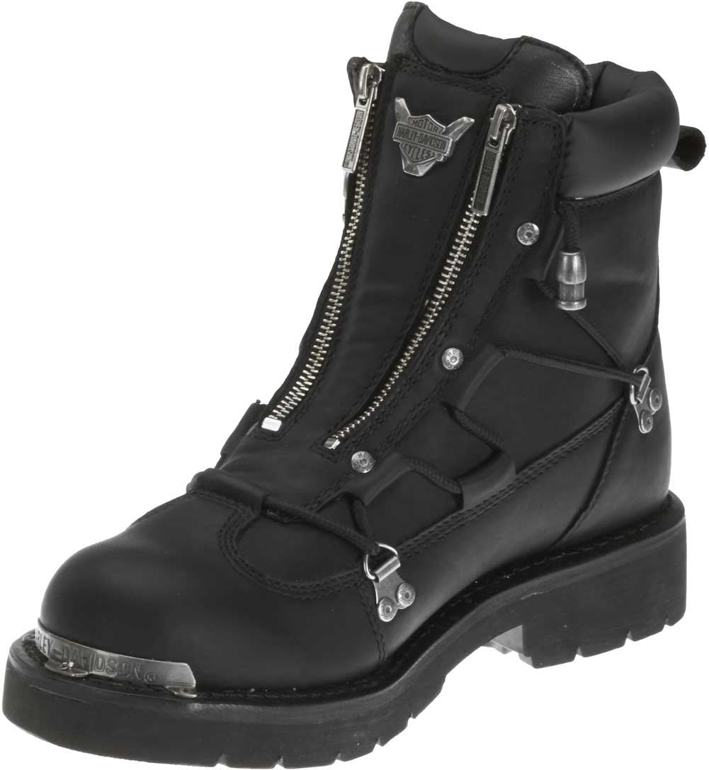 Harley-Davidson Men's Casual Leather Motorcycle Boots, Size 8.5, Black, Model D91680