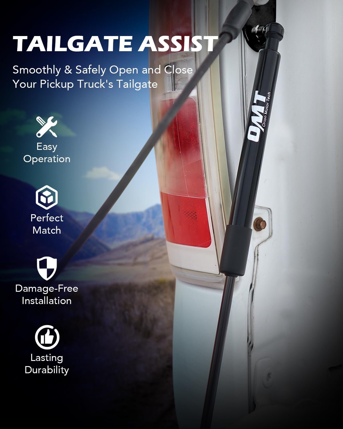 Orion Motor Tech Truck Tailgate Assist, Pickup Tailgate Lift Assist Kit, Pickup Tailgate Shock Compatible With 2004 2005 2006 20