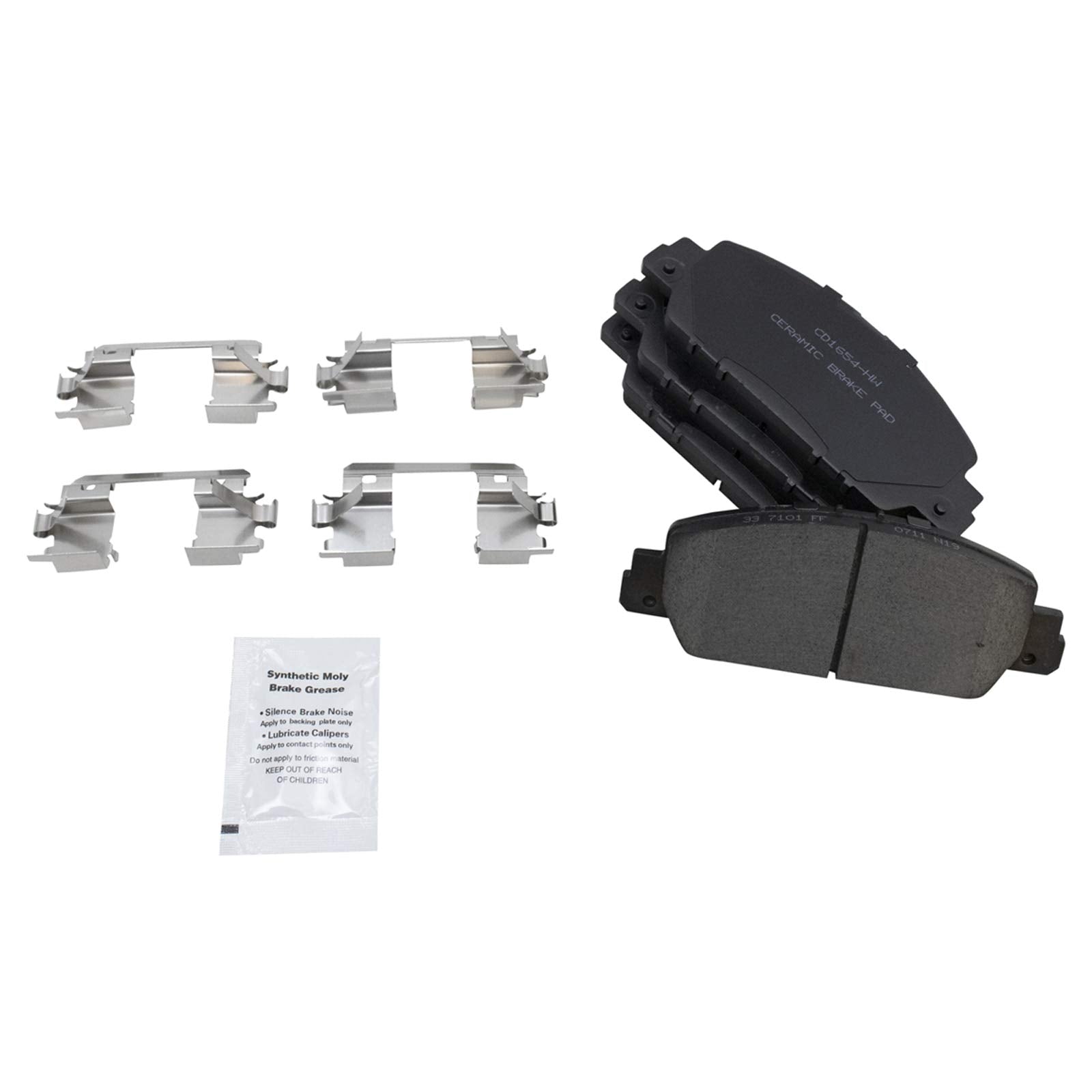 Trq Front And Rear Brake Pad & Rotor Kit Brake Pads Brake Rotor Ceramic Compatible With 2013-2017 Honda Accord